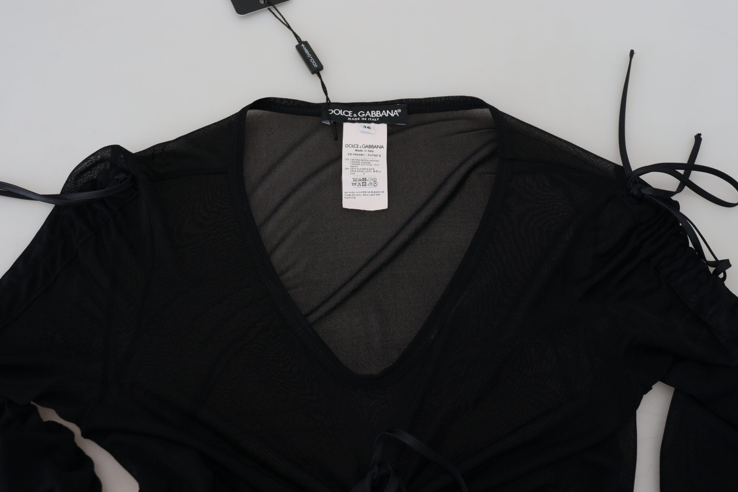 Rochie Dolce & Gabbana elegantă, neagră, din amestec de mătase