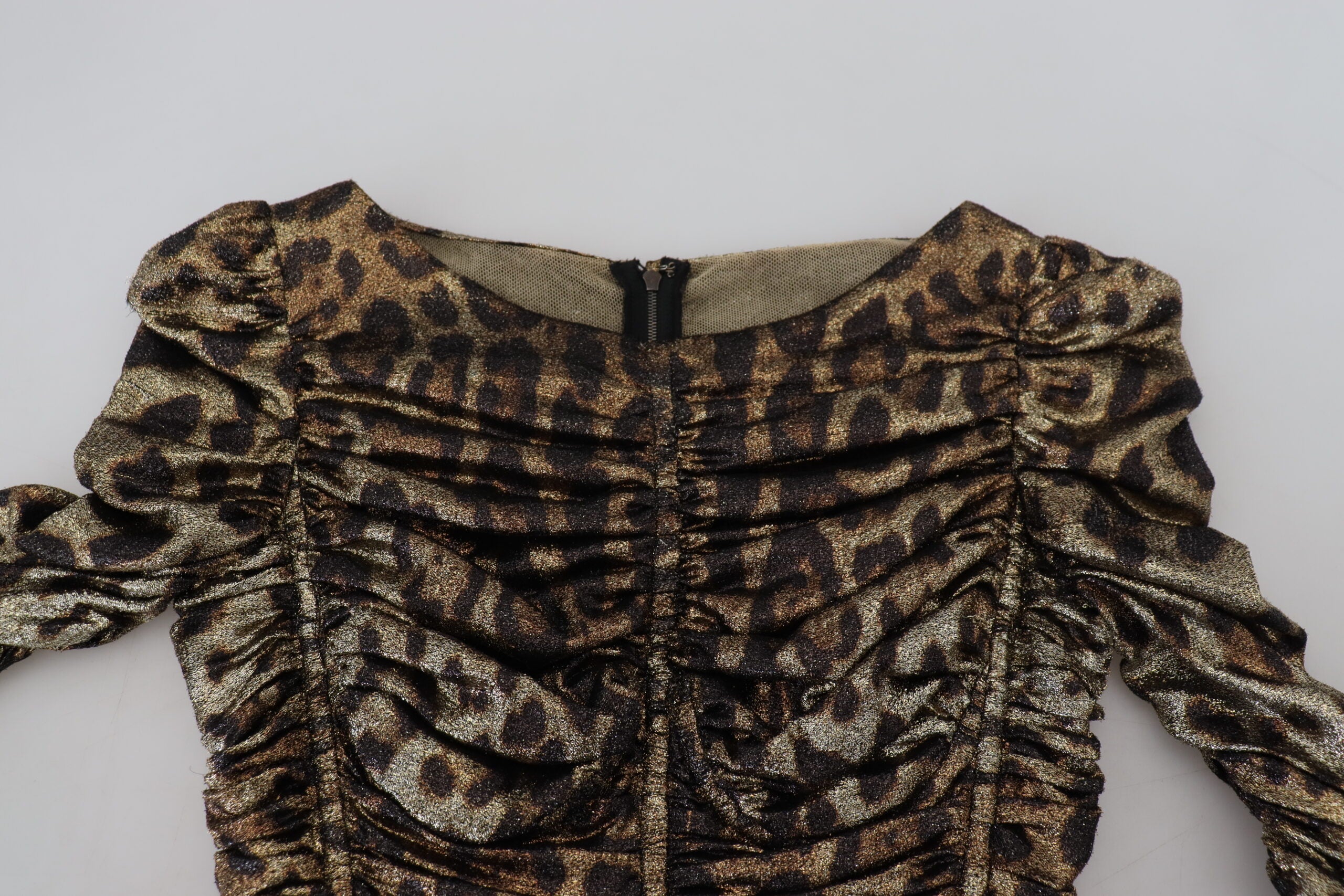 Dolce & Gabbana – Elegantes, figurbetontes Midikleid mit Leopardenmuster
