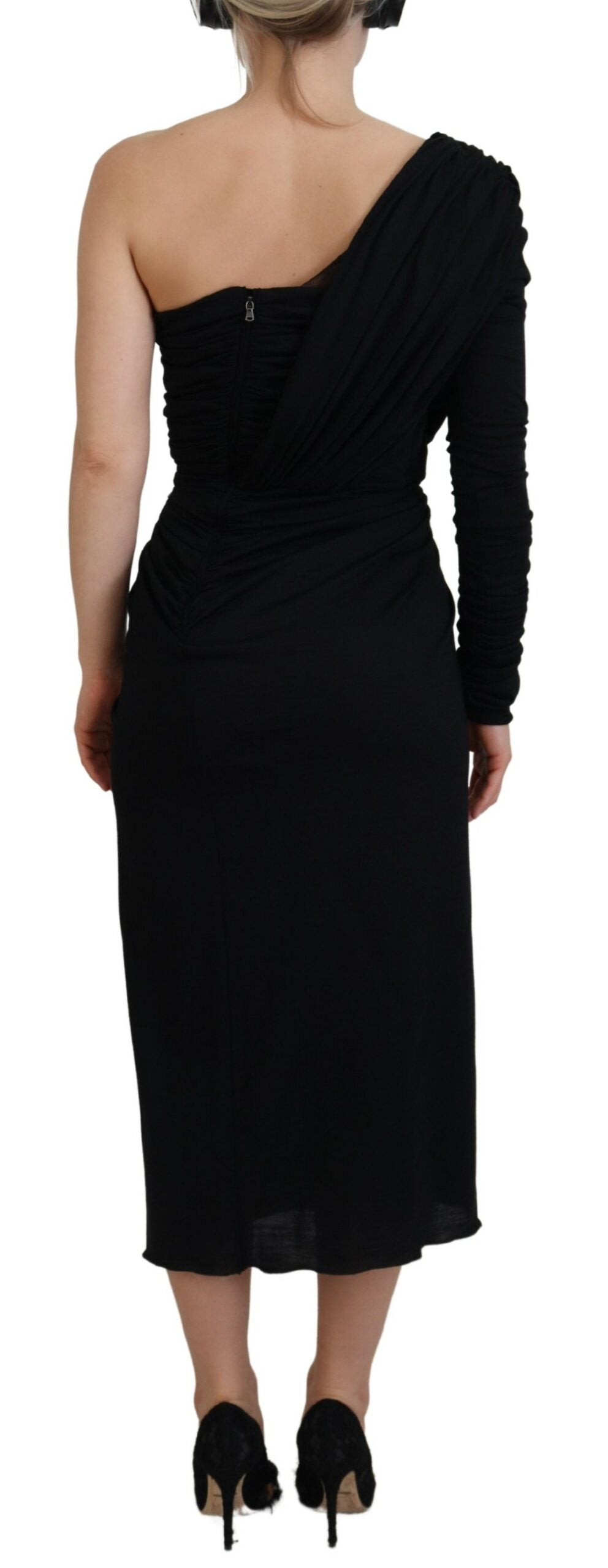 Dolce & Gabbana Elegantes One-Shoulder-Etui-Midikleid