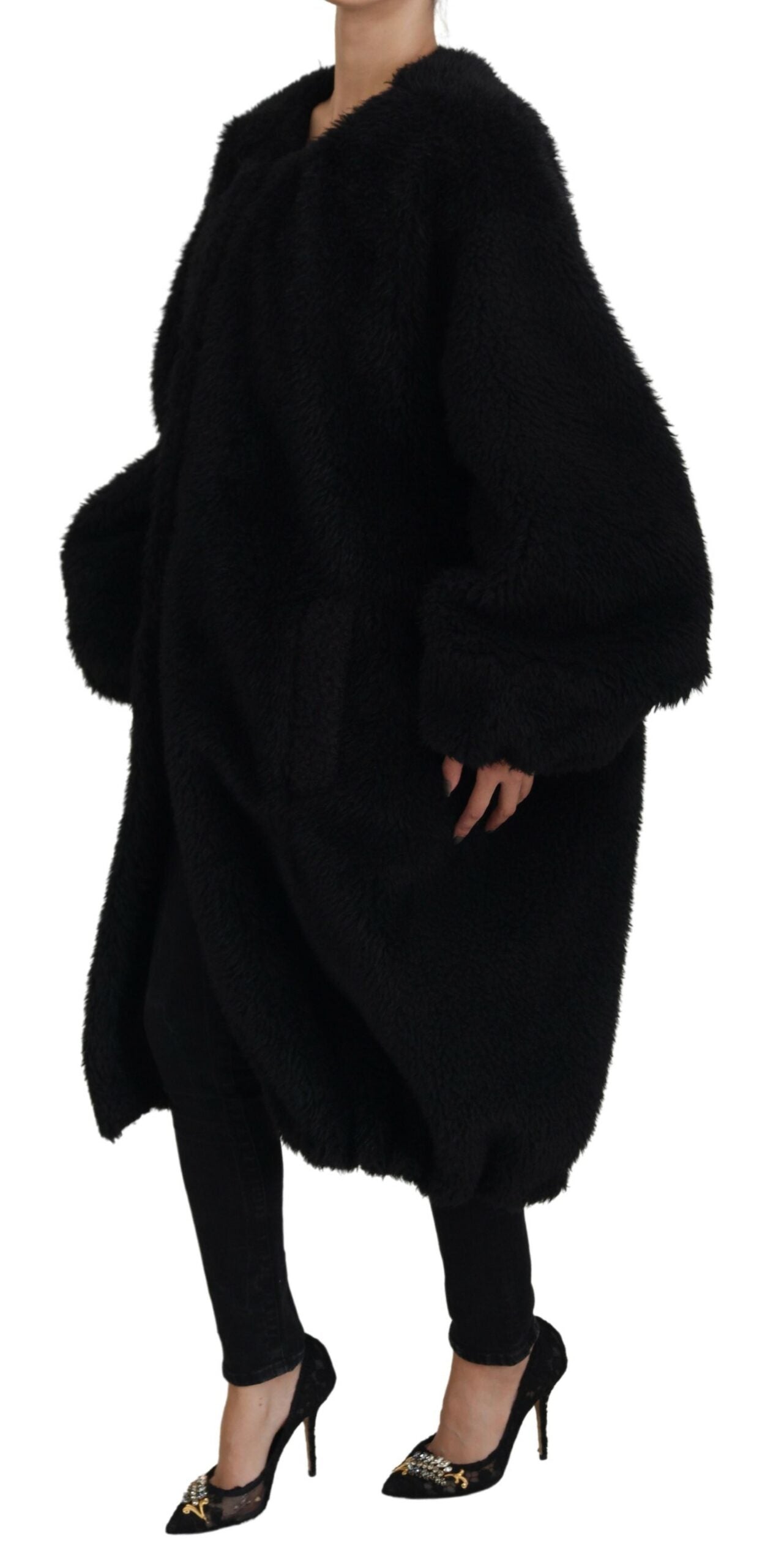Dolce & Gabbana – Elegante schwarze Manteljacke aus Kaschmirmischung