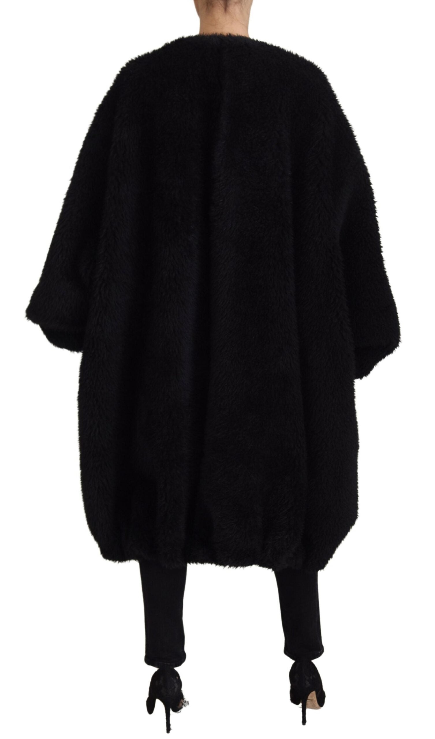 Dolce & Gabbana – Elegante schwarze Manteljacke aus Kaschmirmischung