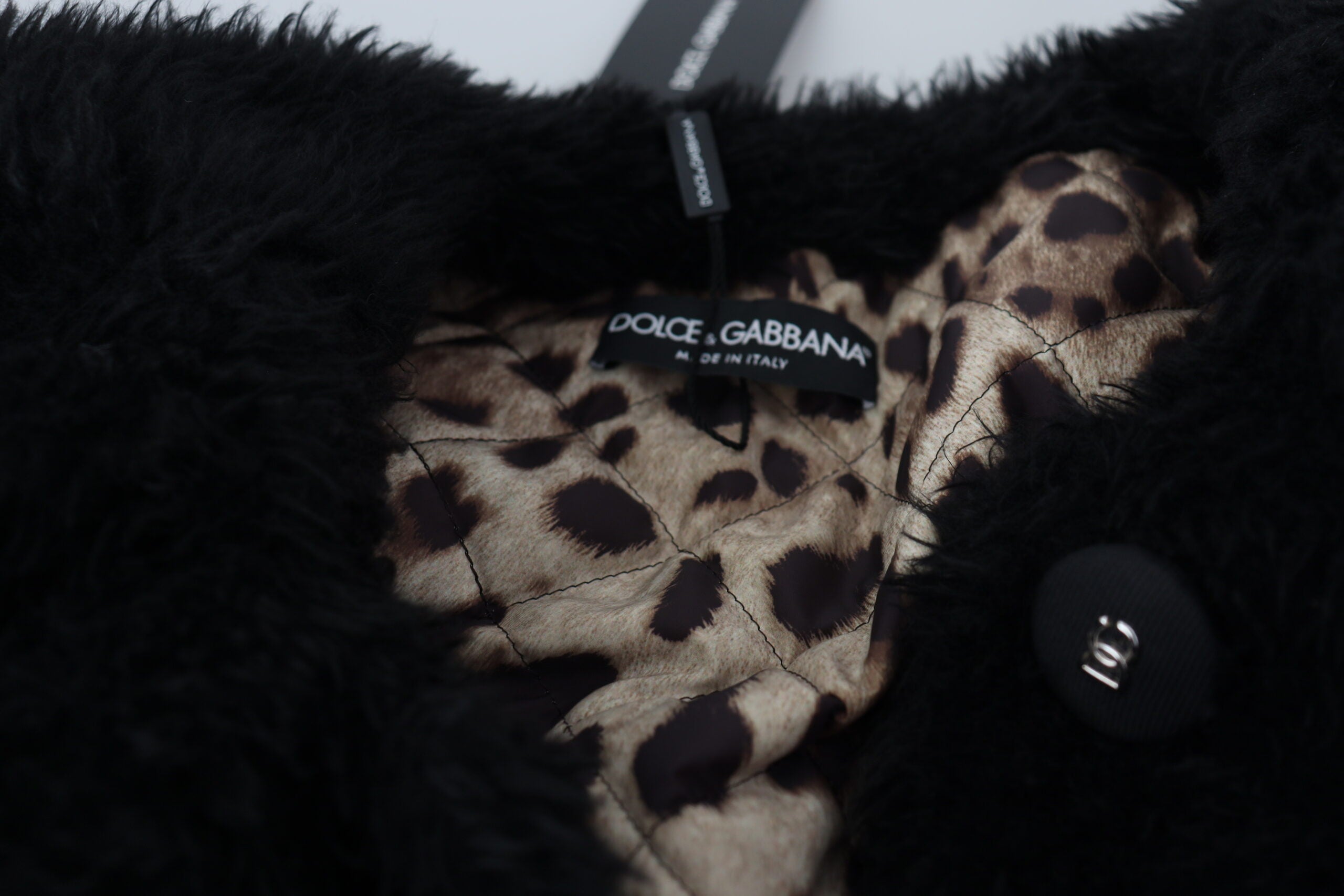 Dolce & Gabbana – Elegante schwarze Manteljacke aus Kaschmirmischung