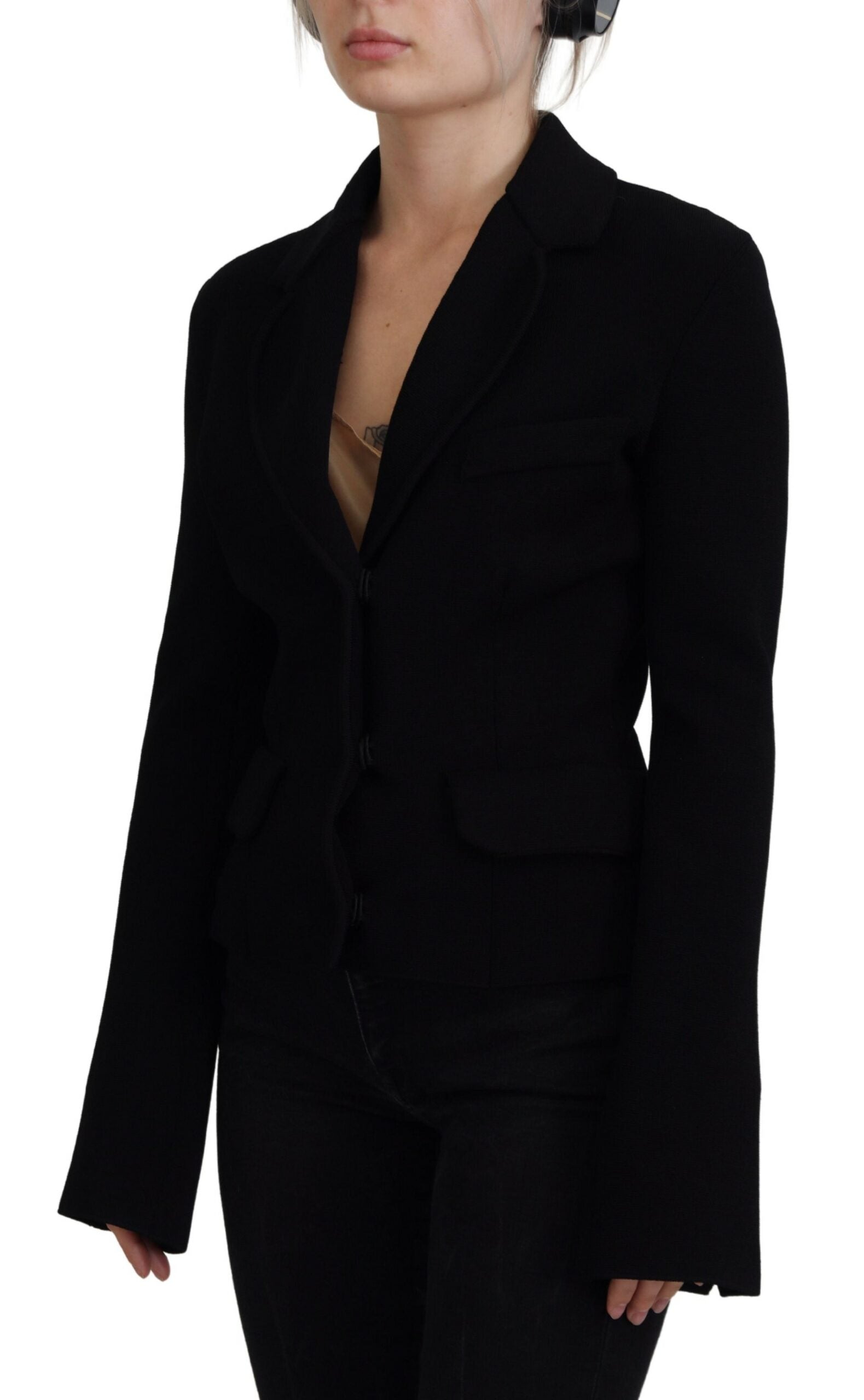 Dolce & Gabbana Elegante schwarze Langarmjacke