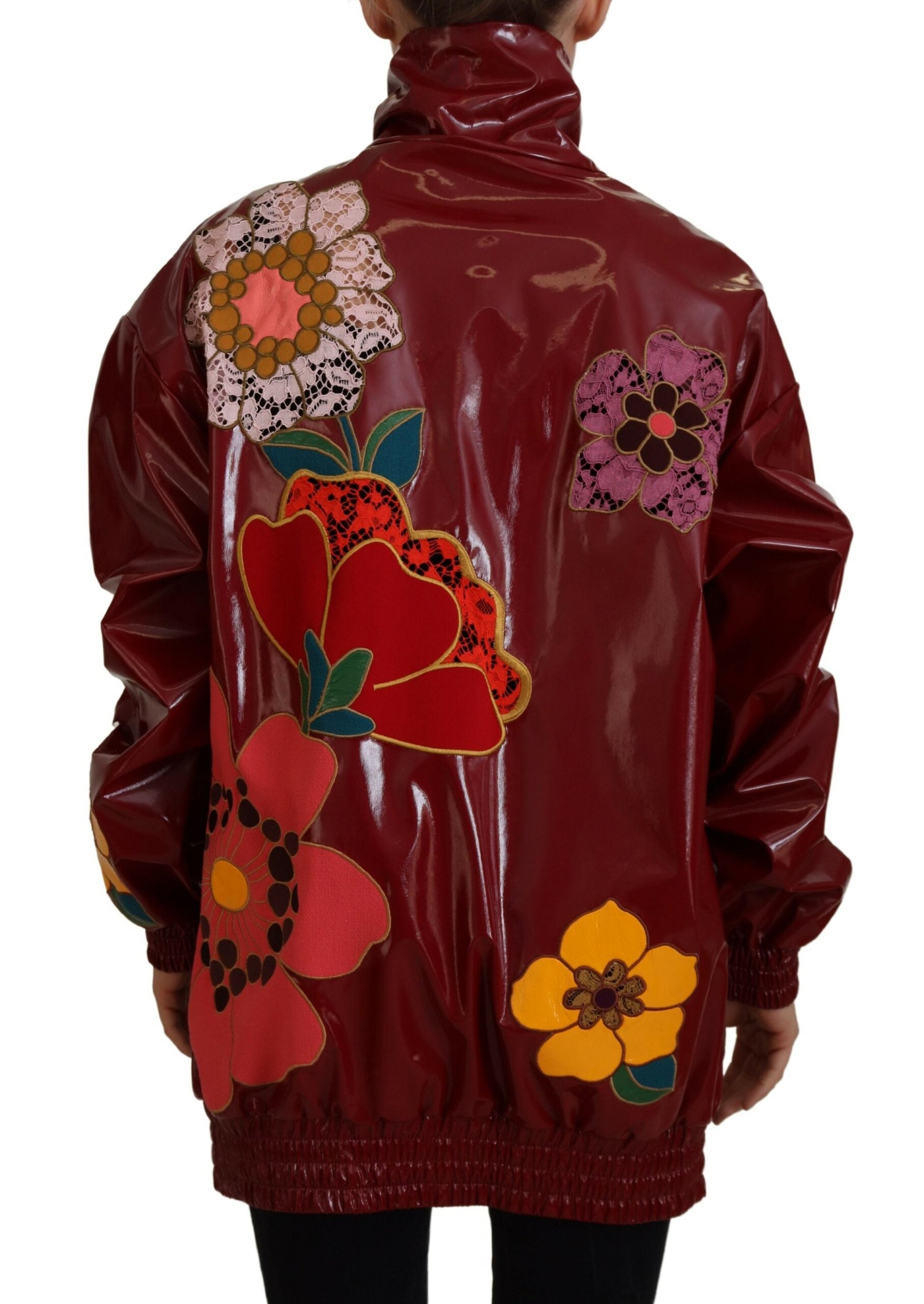 Dolce & Gabbana – Kastanienbraune Luxusjacke mit Blumenmuster