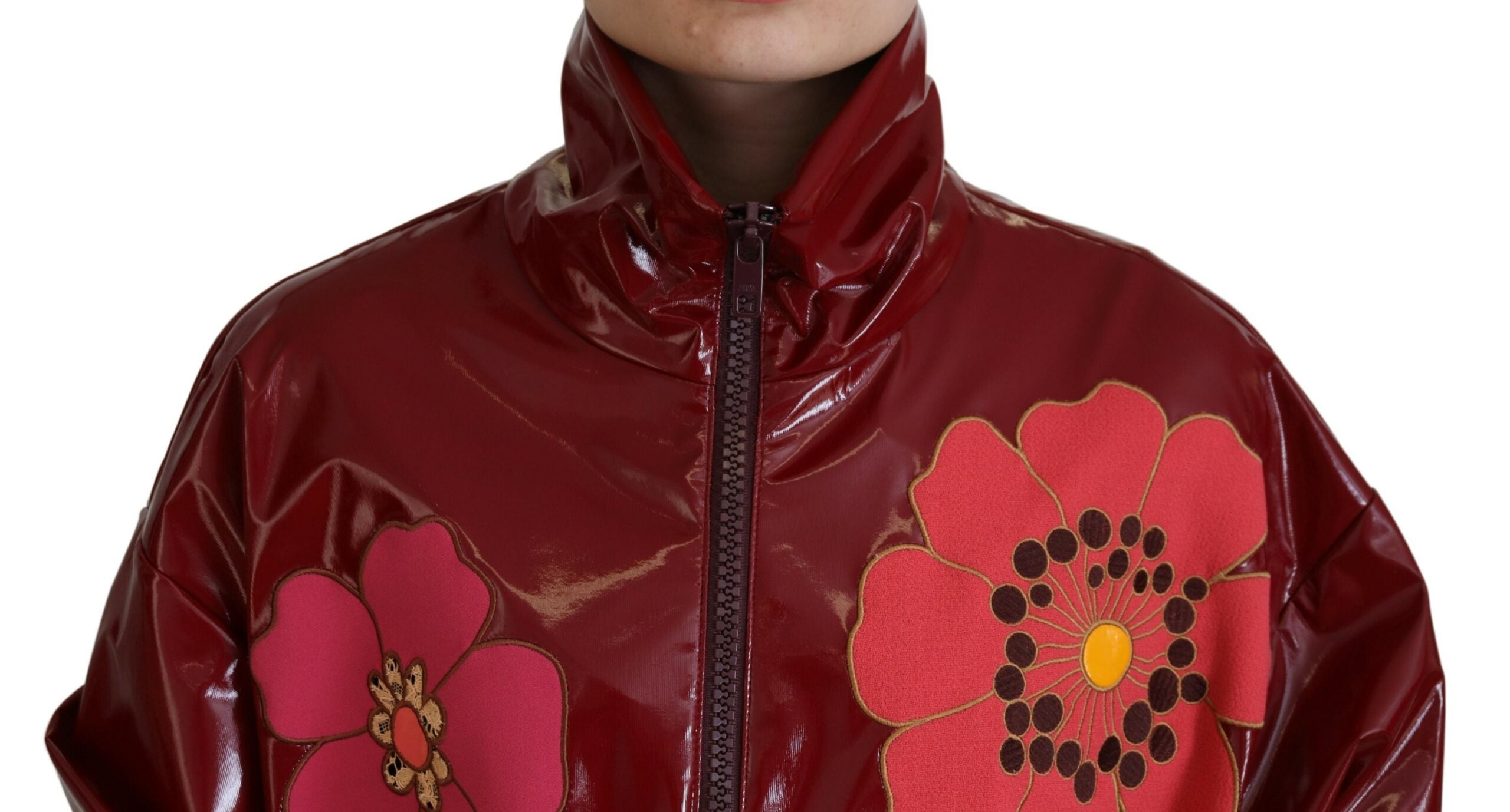 Dolce & Gabbana – Kastanienbraune Luxusjacke mit Blumenmuster