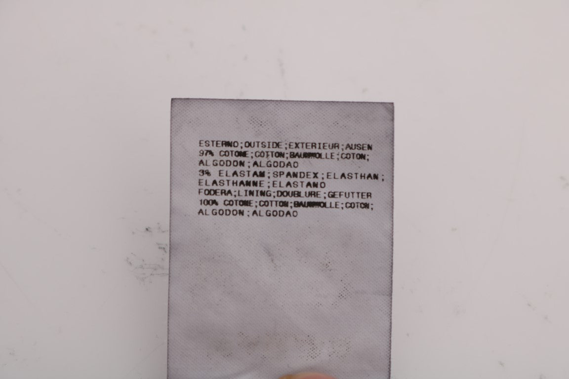 Pantaloni eleganți GF Ferre, croială slim-fit, gri, din bumbac