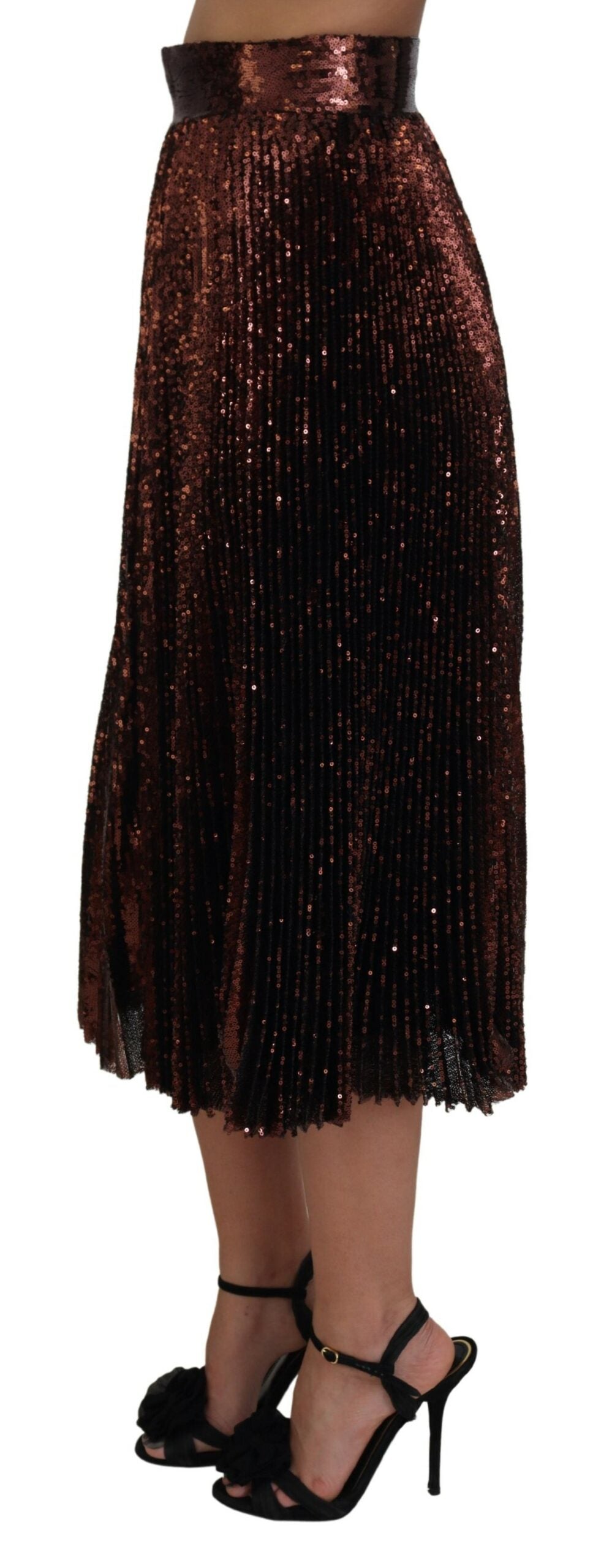 Dolce & Gabbana Eleganter Midirock in A-Linie mit hoher Taille