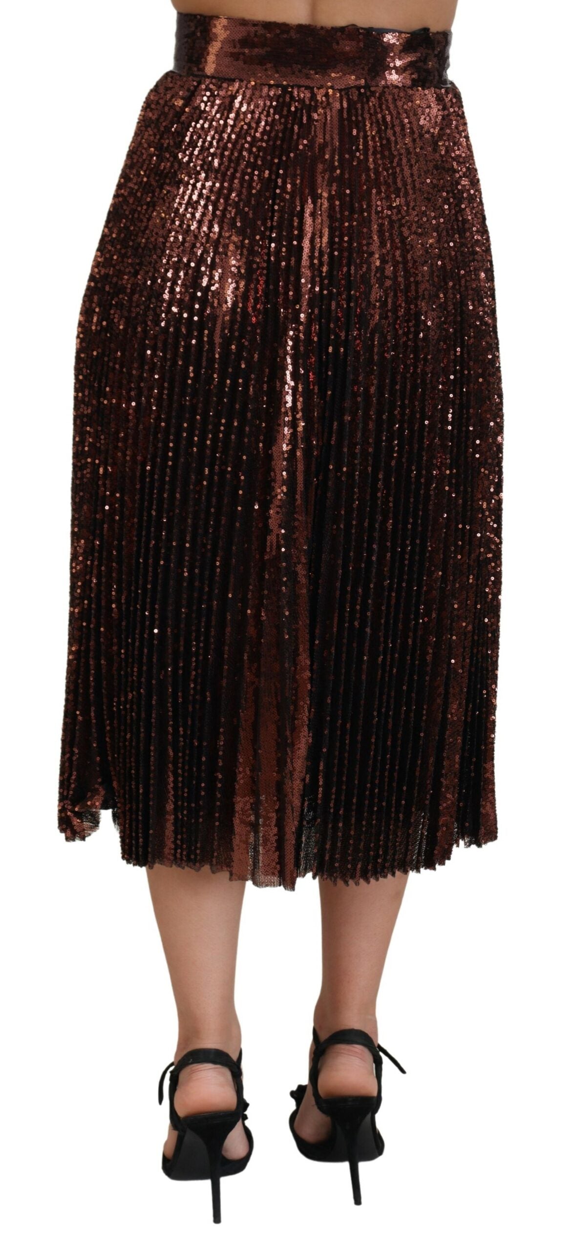 Dolce & Gabbana Eleganter Midirock in A-Linie mit hoher Taille