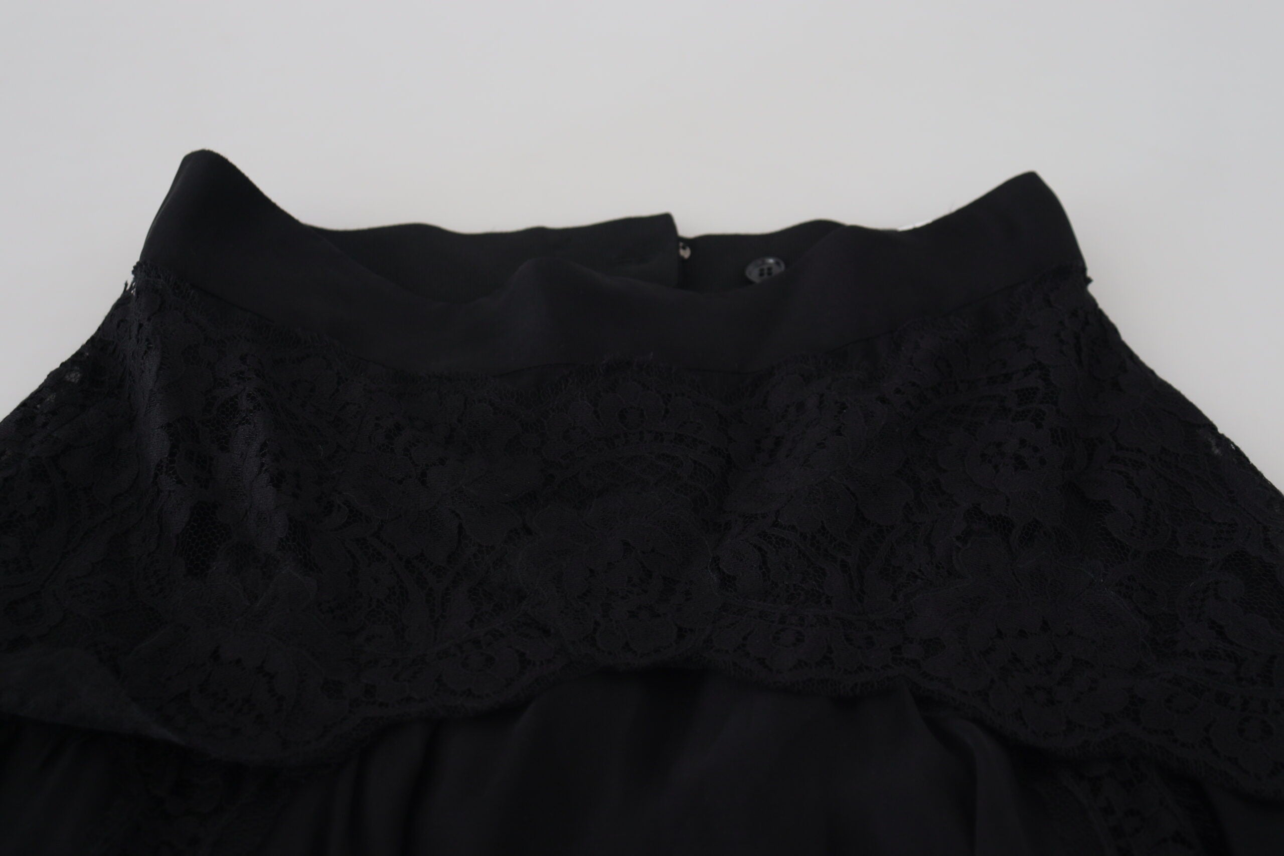 Dolce & Gabbana Eleganter Midirock aus Seidenmischung mit hoher Taille