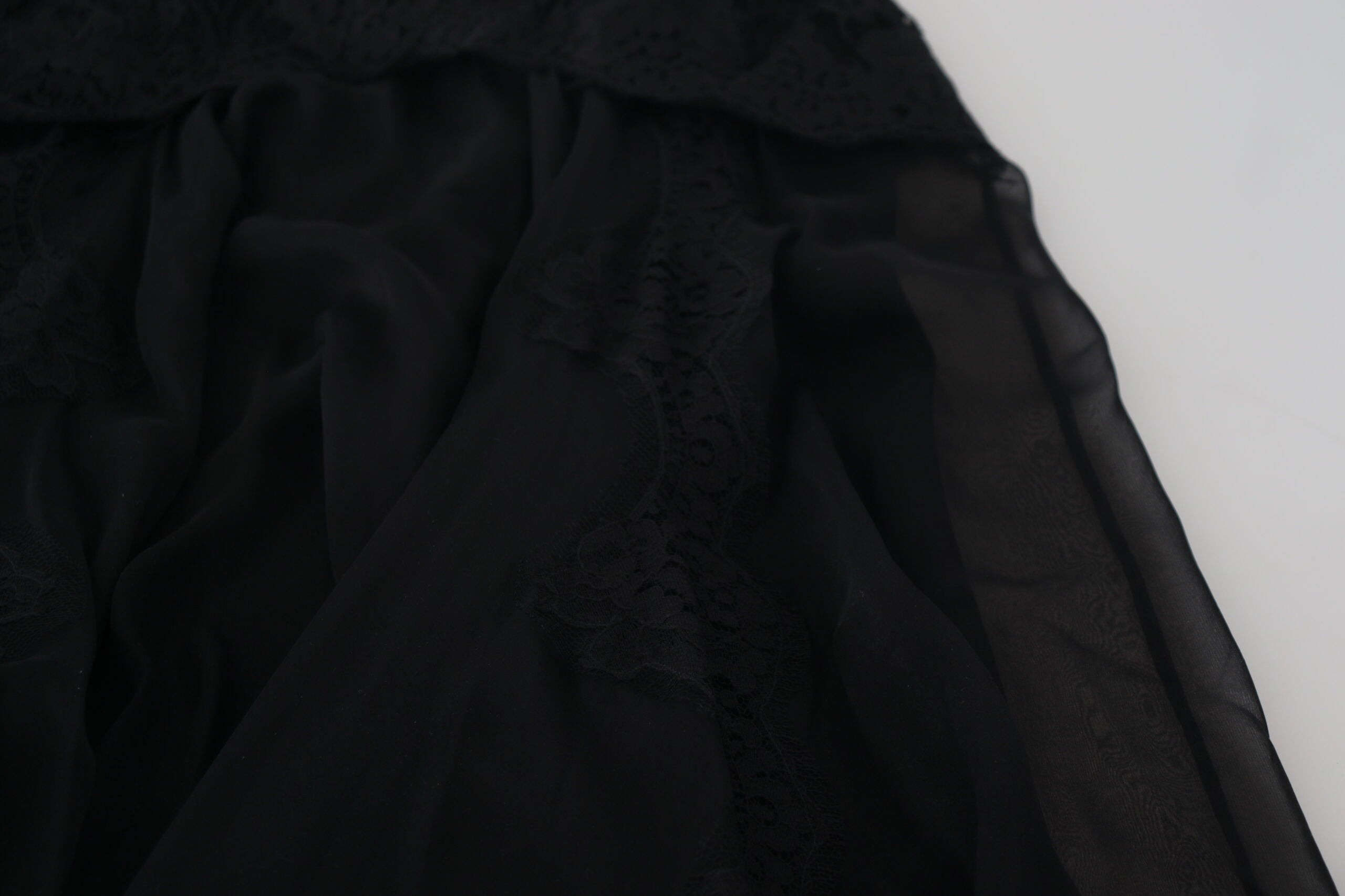 Dolce & Gabbana Eleganter Midirock aus Seidenmischung mit hoher Taille