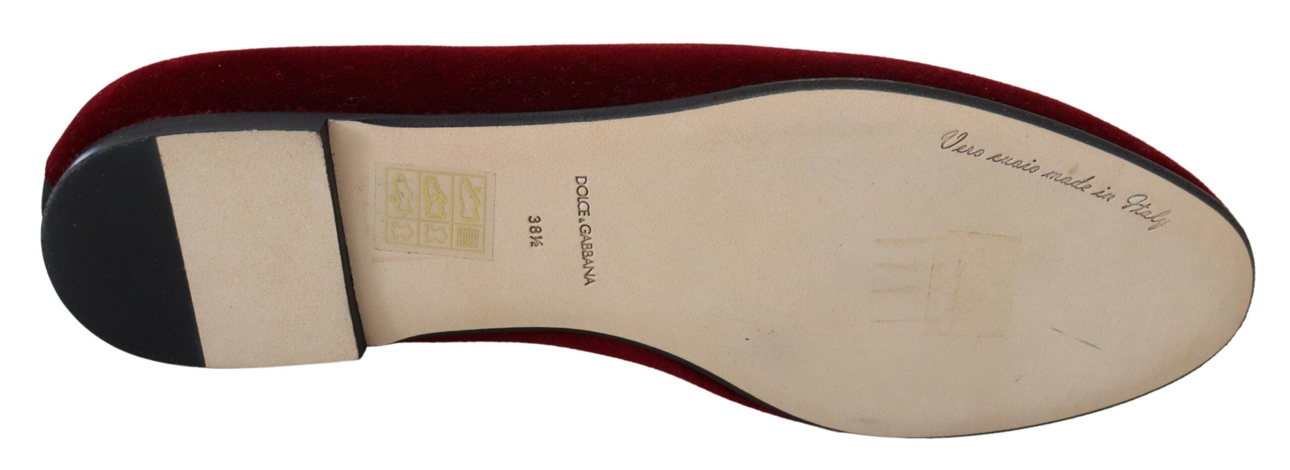 Dolce & Gabbana Bordeauxfarbene Samt-Loafer „Devotion“