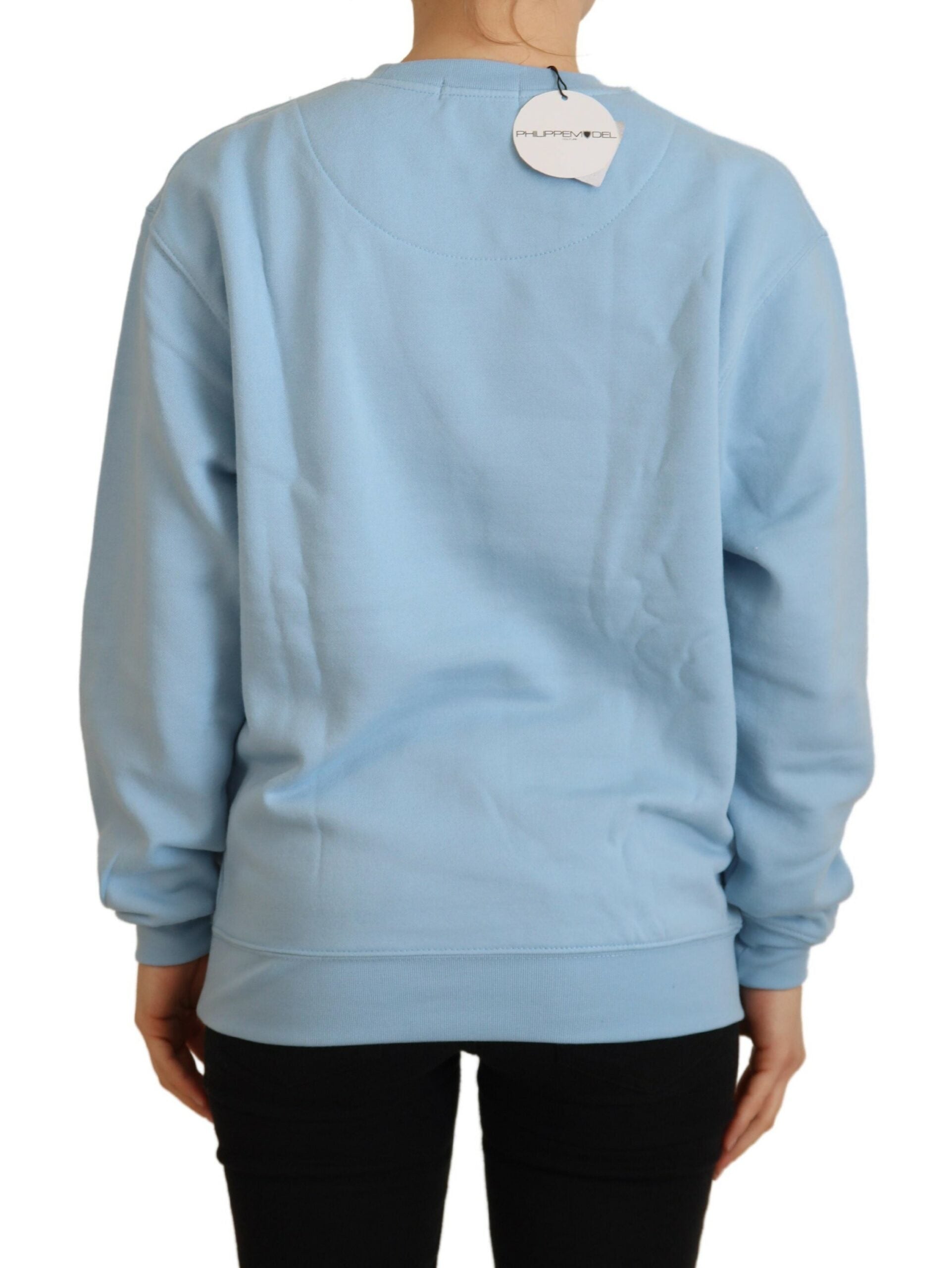 Philippe Model Eleganter hellblauer Langarmpullover