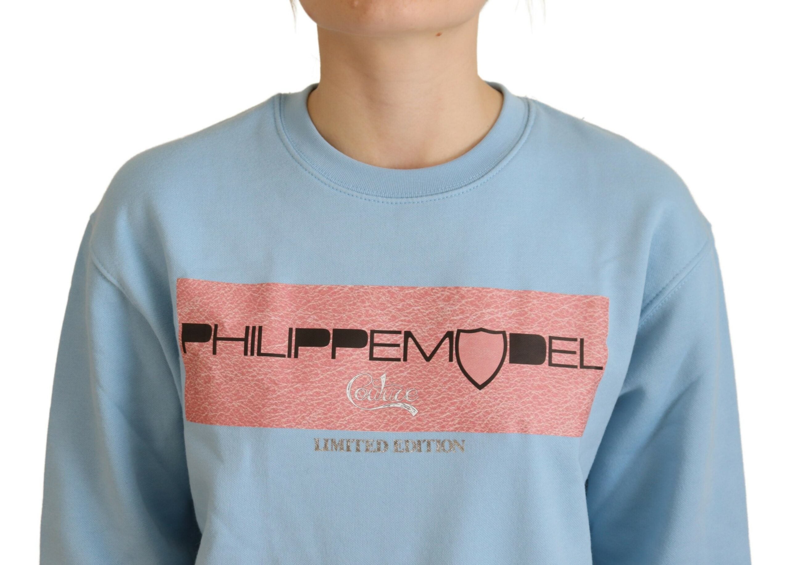 Philippe Model Eleganter hellblauer Langarmpullover