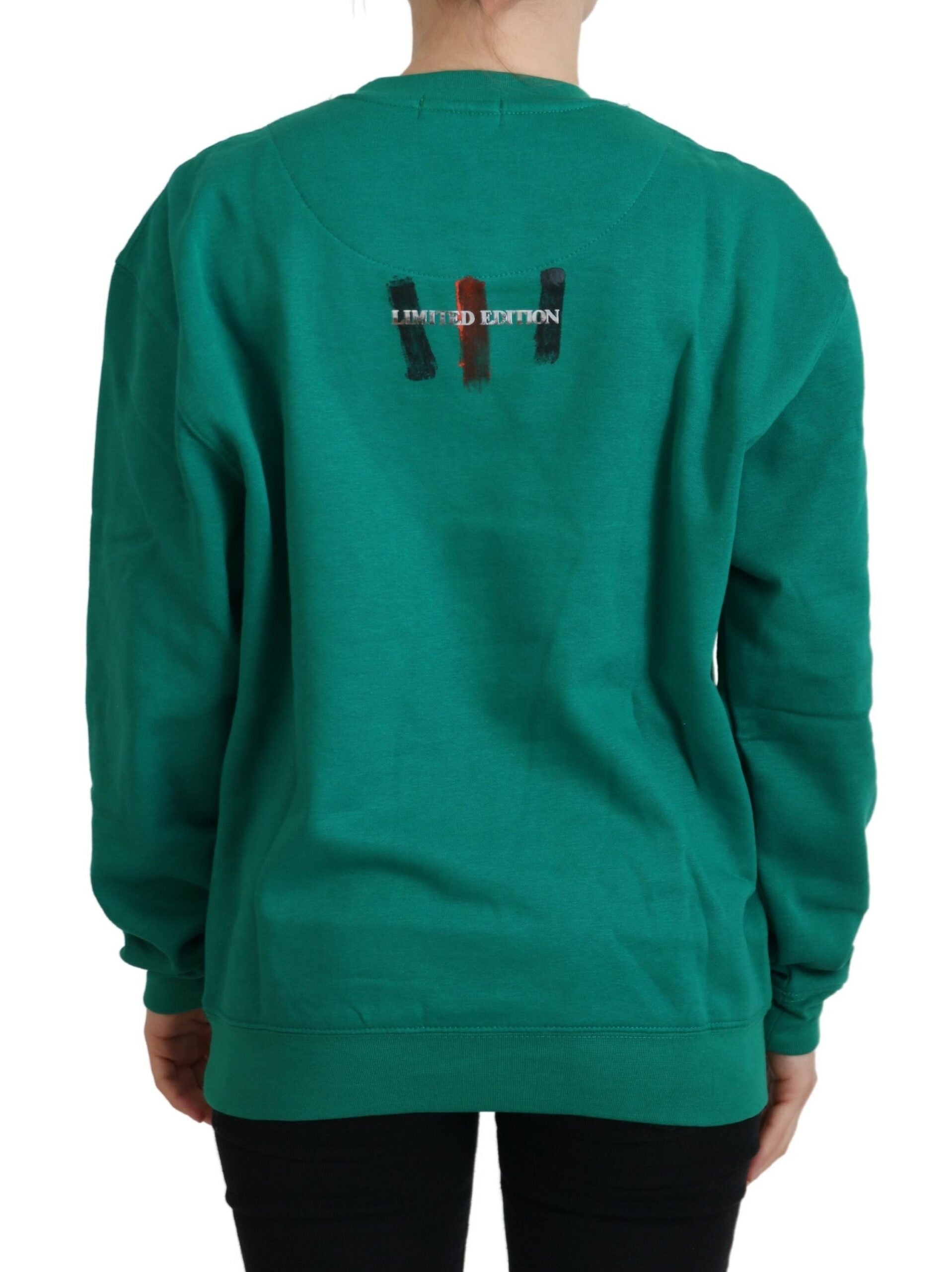 Philippe Model – Schicker, grün bedruckter Langarmpullover