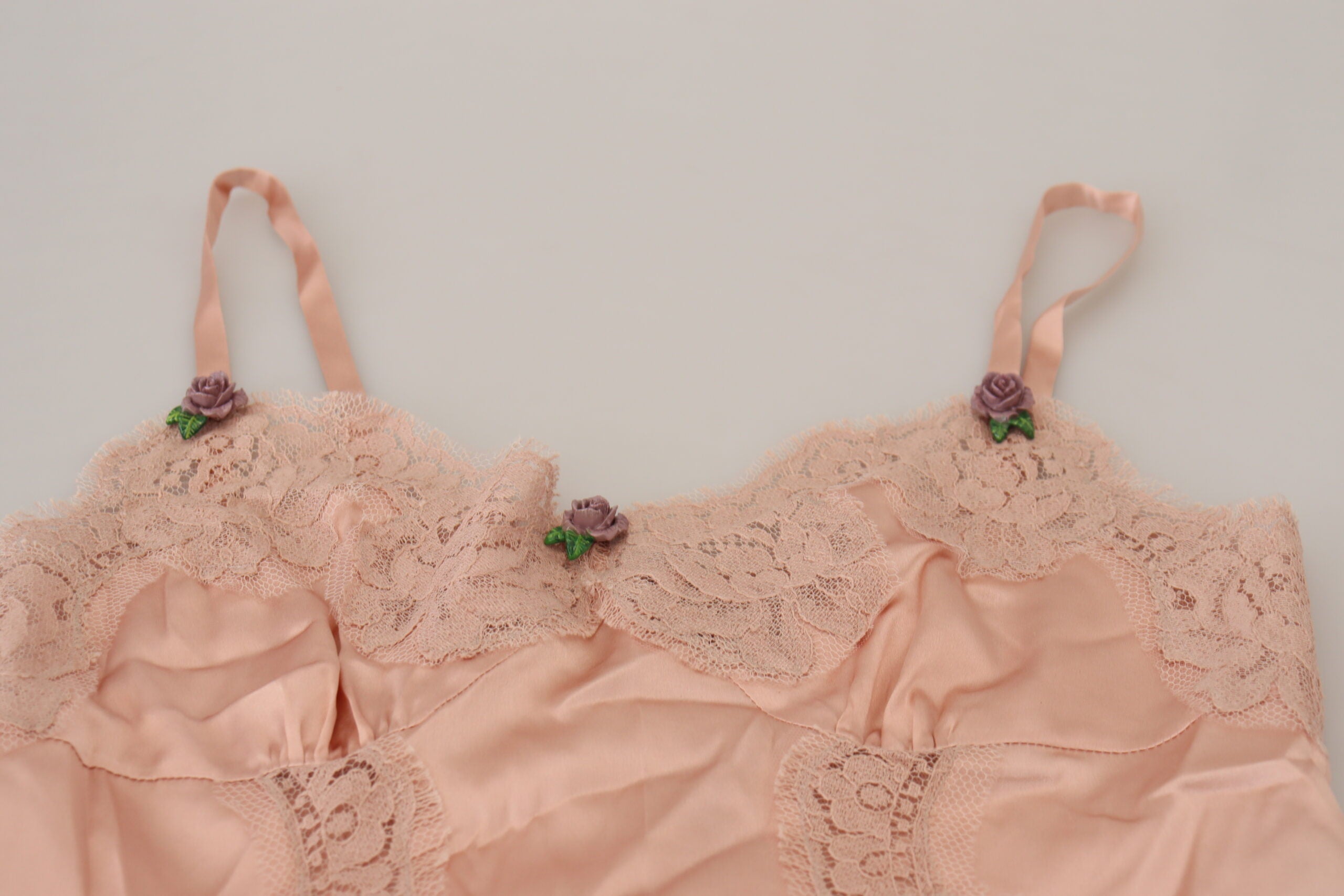 Dolce & Gabbana Elegantes Dessous-Top aus rosa Seide