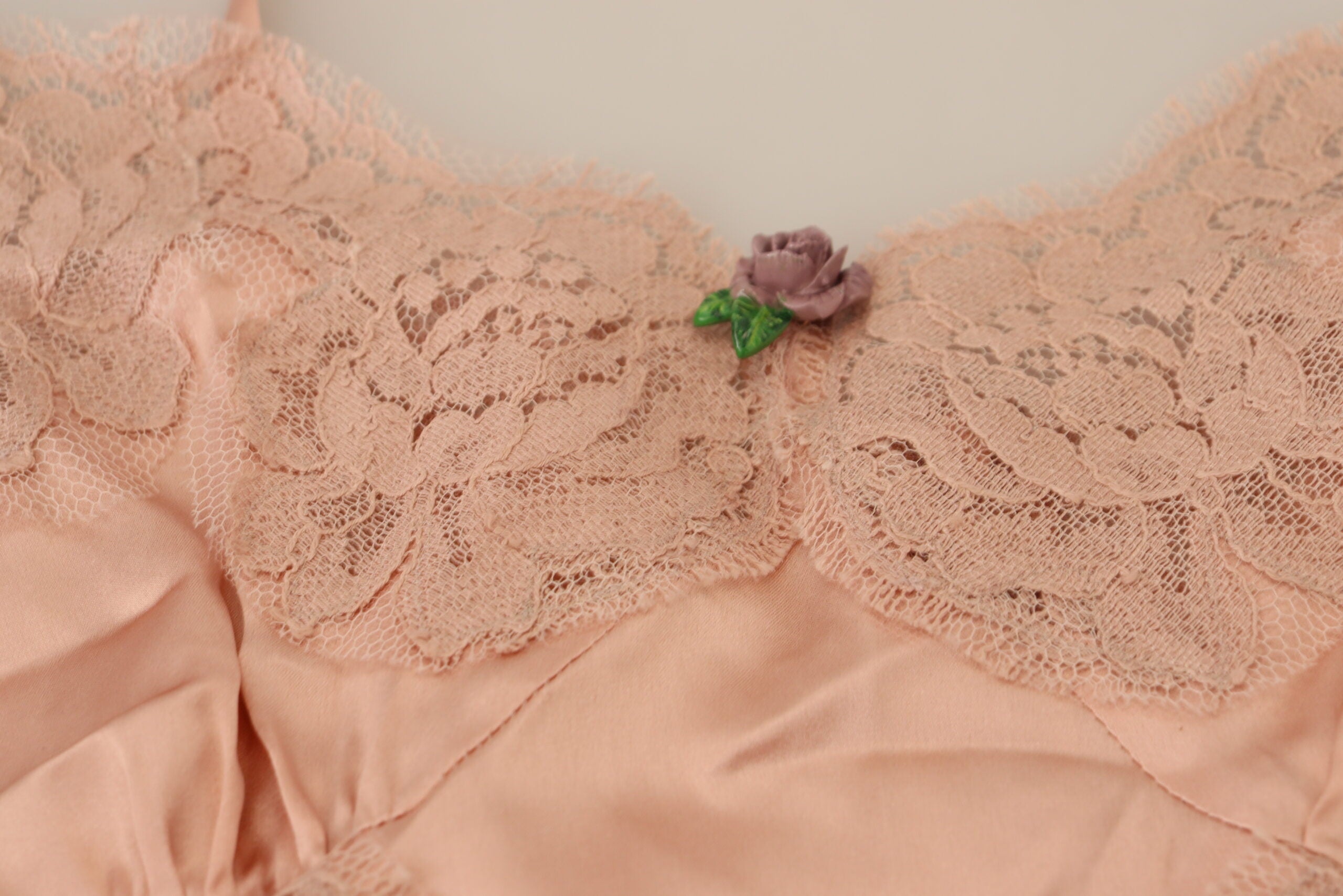 Dolce & Gabbana Elegantes Dessous-Top aus rosa Seide
