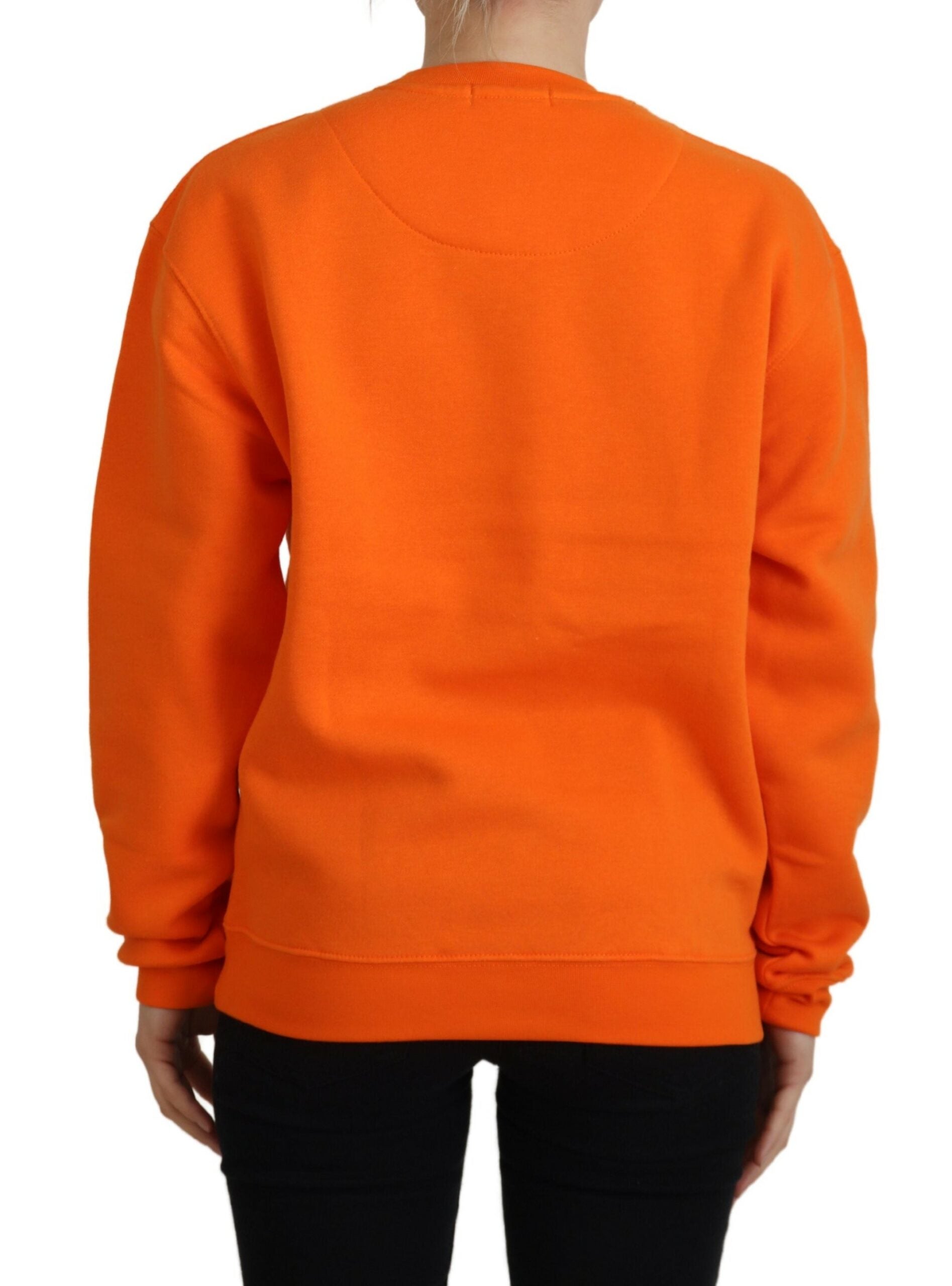 Philippe Model Chic Orange bedruckter Langarmpullover