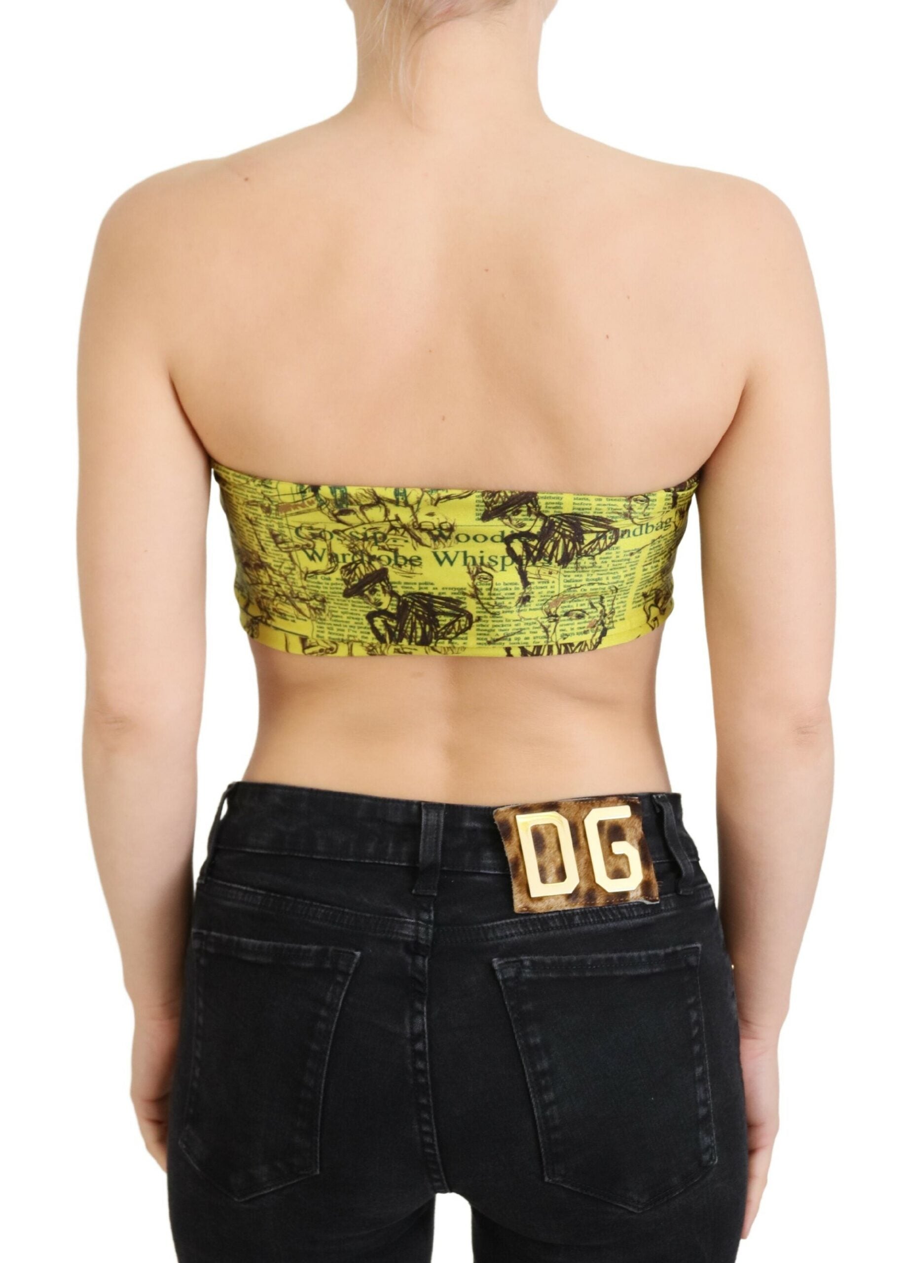 Sutien scurt John Galliano Chic Stretch cu imprimeu multicolor