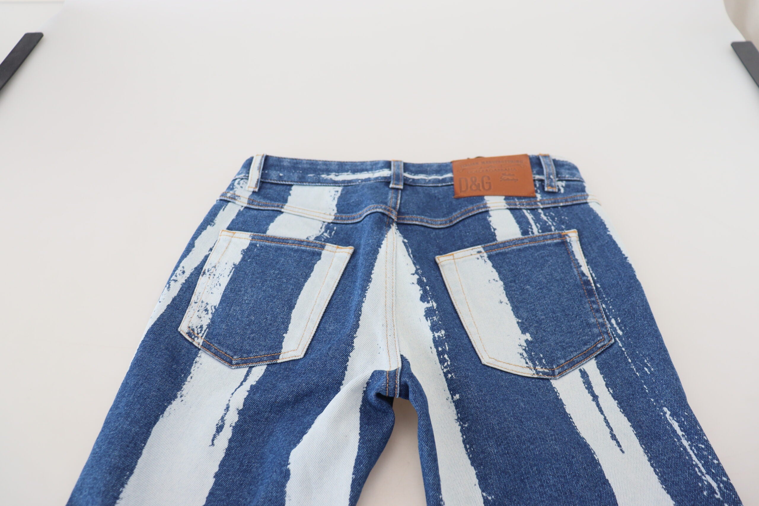 Dolce & Gabbana – Elegante, gestreifte Slim-Fit-Jeans aus Italien