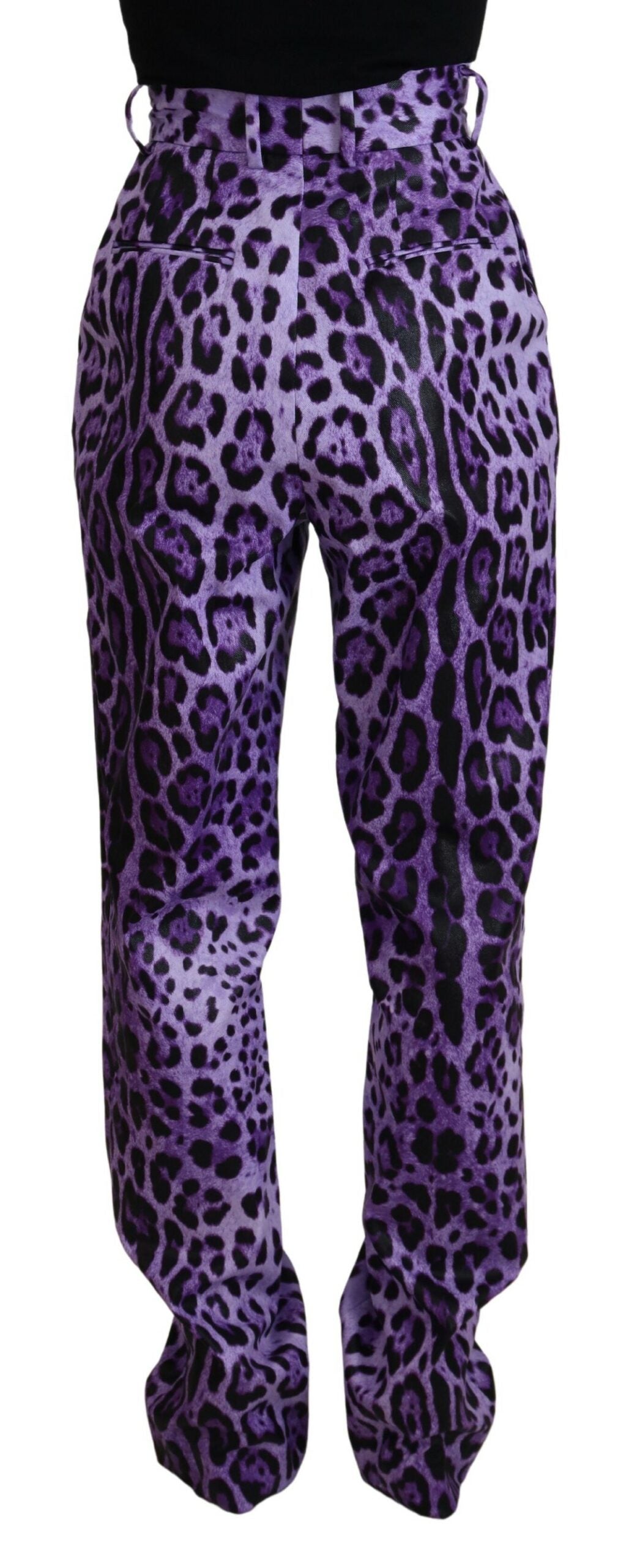 Dolce & Gabbana Pantaloni eleganți cu talie înaltă, drepți, violet