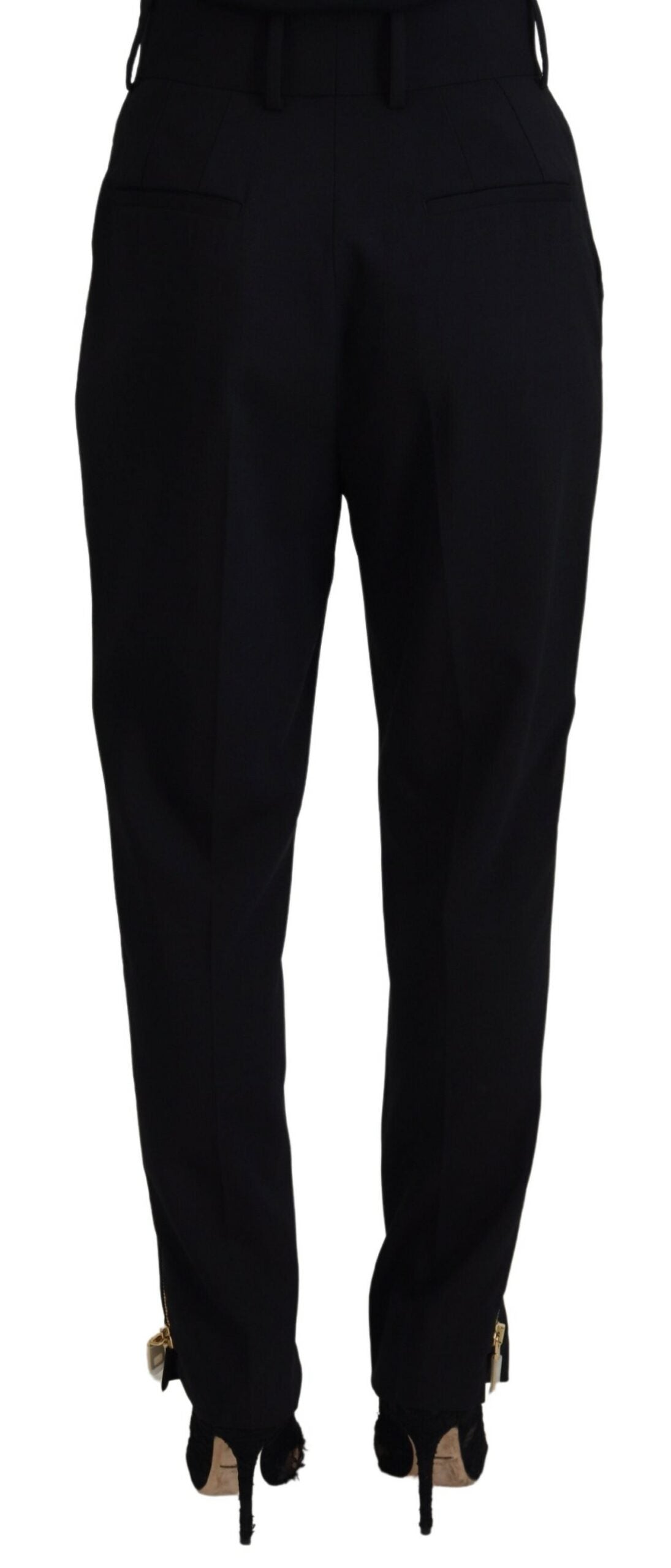Dolce & Gabbana Pantaloni eleganți din lână cu talie înaltă