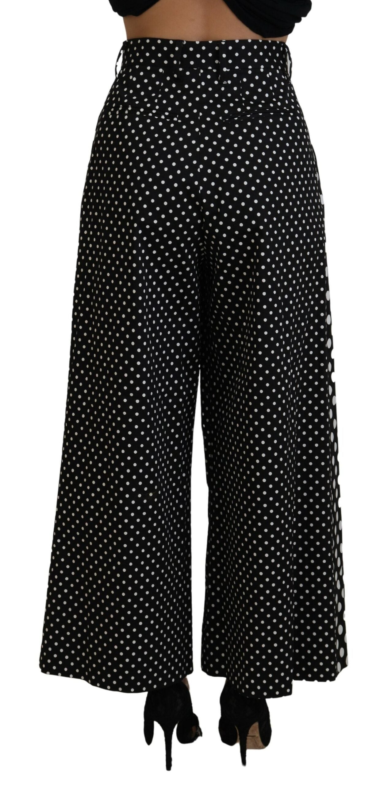 Dolce & Gabbana Elegante hoch taillierte Polka Dot-Hose