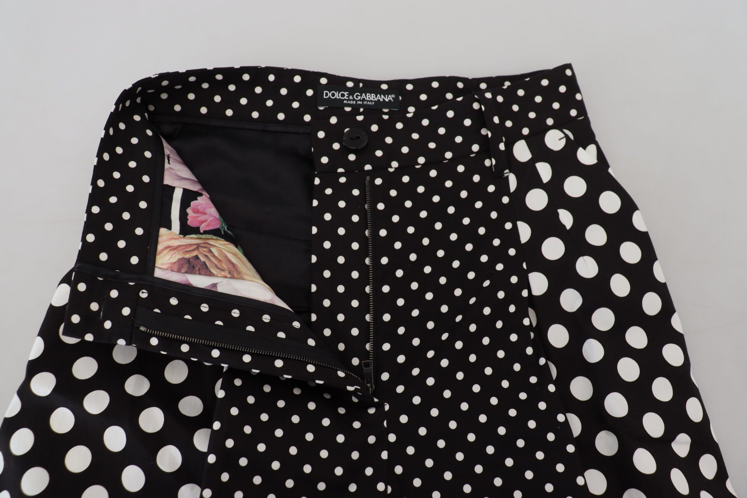 Dolce & Gabbana Elegante hoch taillierte Polka Dot-Hose