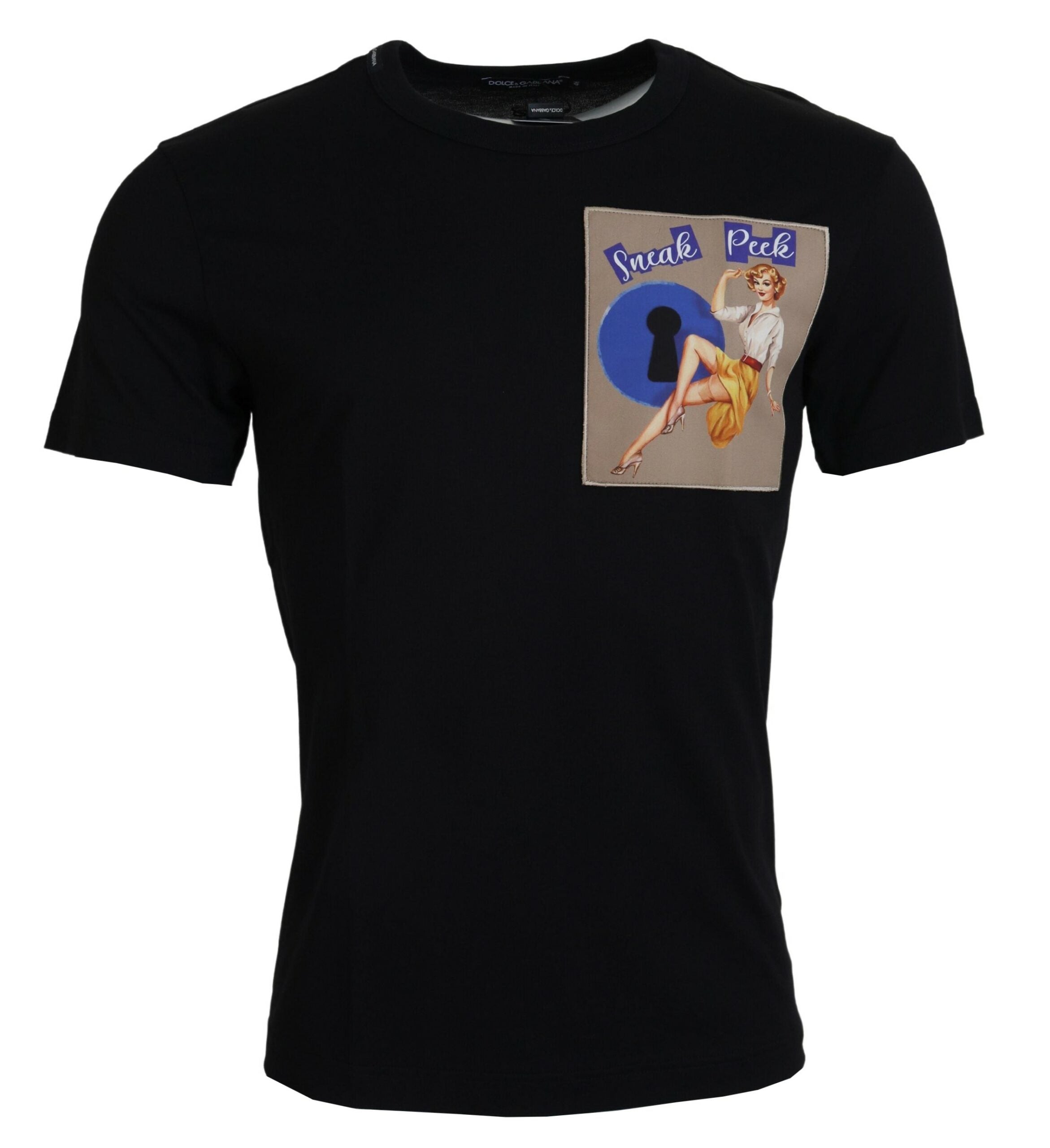 Dolce & Gabbana – Schickes schwarzes Baumwoll-T-Shirt für den modernen Mann