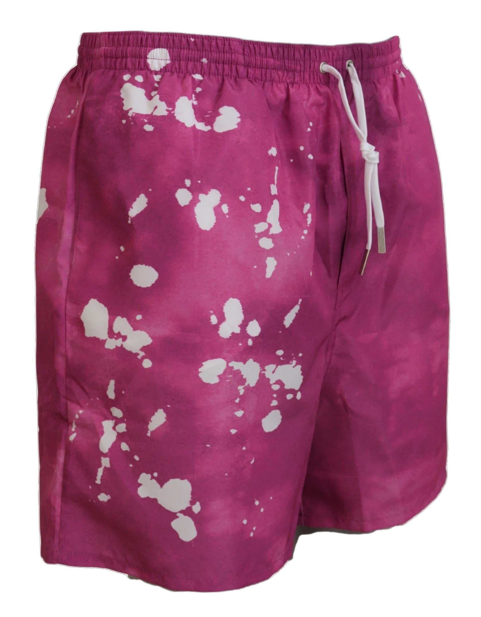 Dsquared² – Badeshorts mit Batikmuster in Rosa
