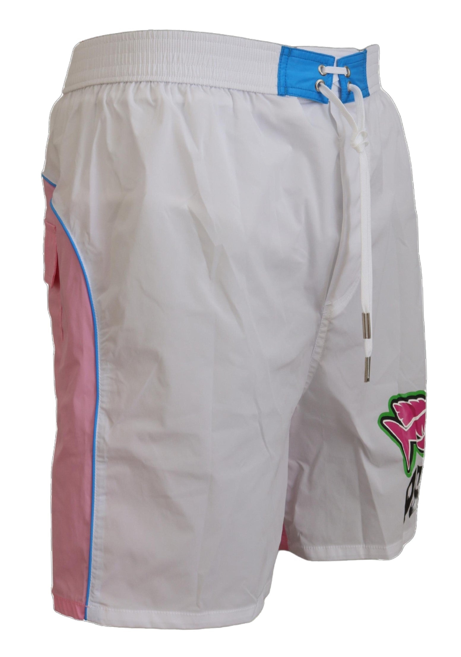 Pantaloni scurți de baie Dsquared² Chic cu imprimeu alb și roz