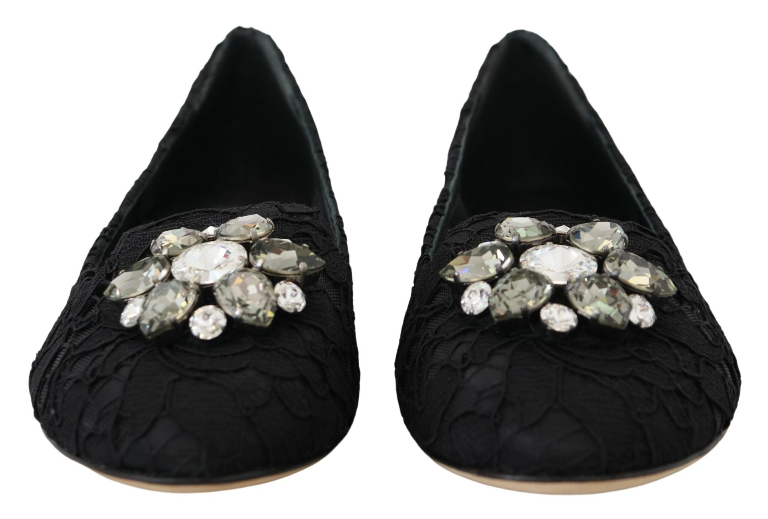 Dolce & Gabbana Elegante, flache Vally-Schuhe mit floraler Spitze
