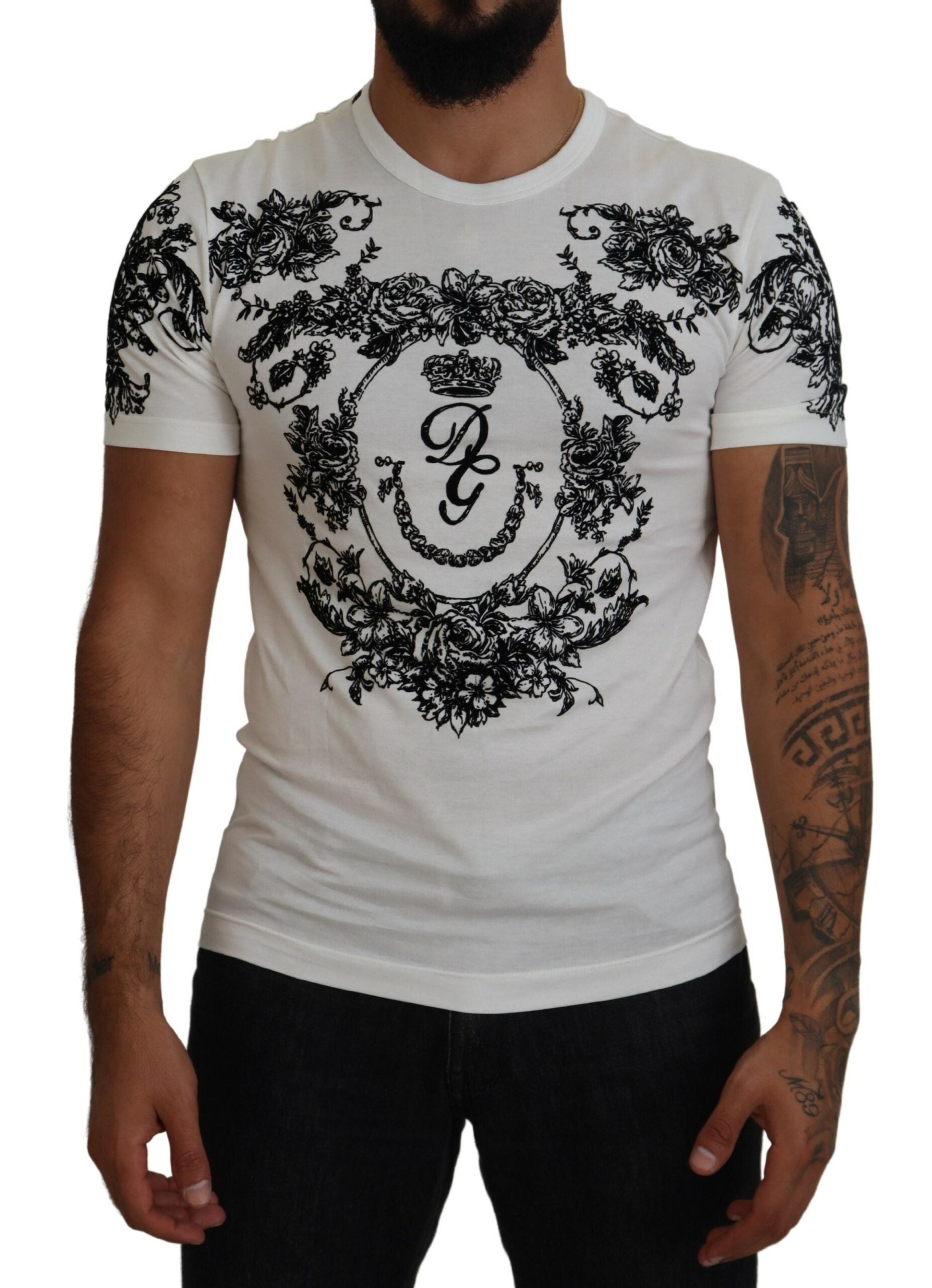 Tricou Dolce & Gabbana Elegant Floral Crown