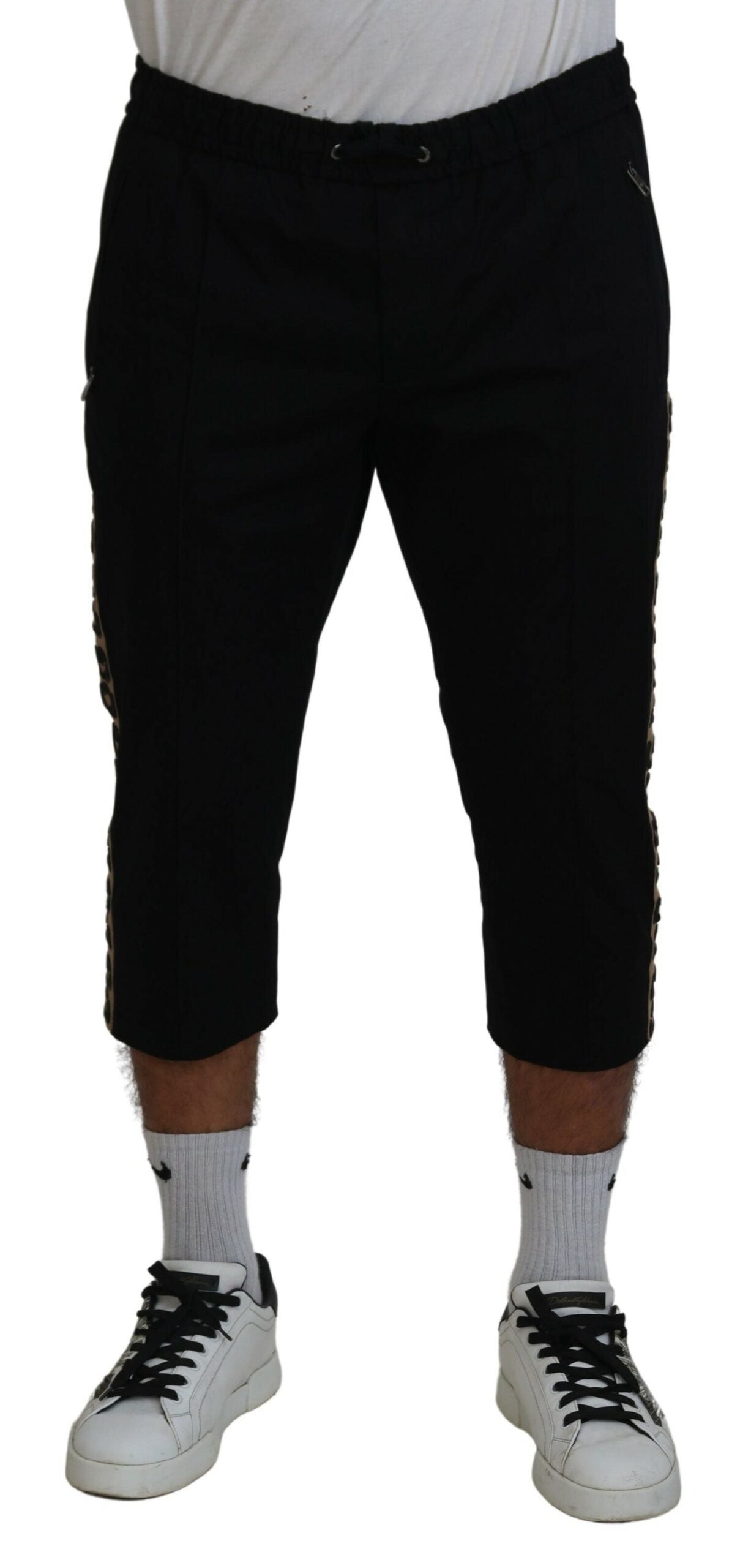Dolce & Gabbana Elegante verkürzte Hose mit Leopardenmuster