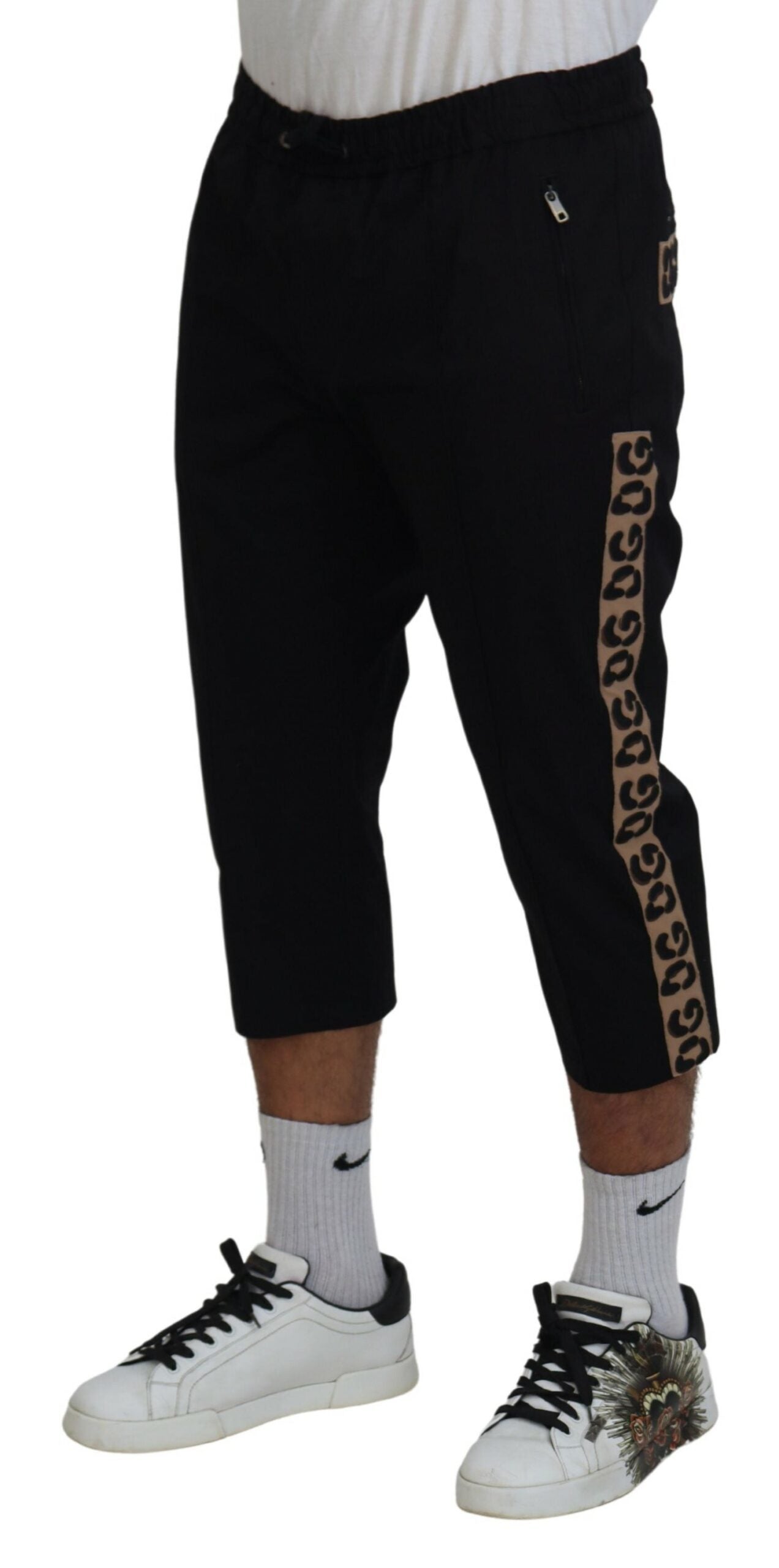 Dolce & Gabbana Elegante verkürzte Hose mit Leopardenmuster
