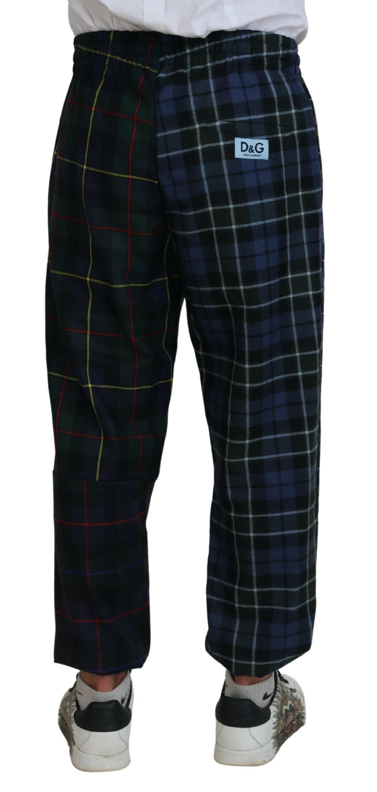 Dolce & Gabbana – Jogginghose aus Wollmischung mit Karomuster