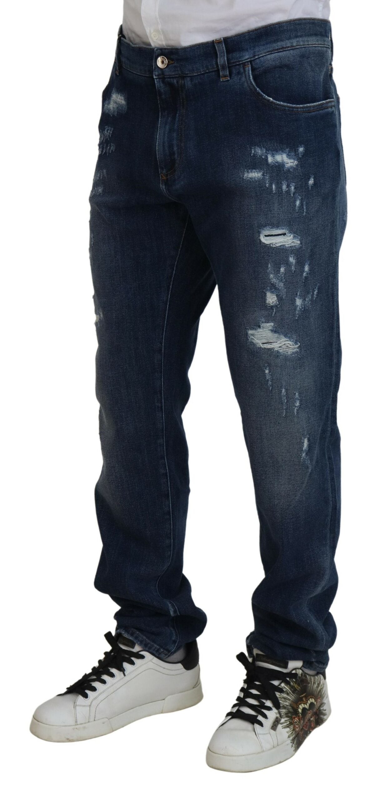 Dolce & Gabbana Elegante Skinny Blue Jeans