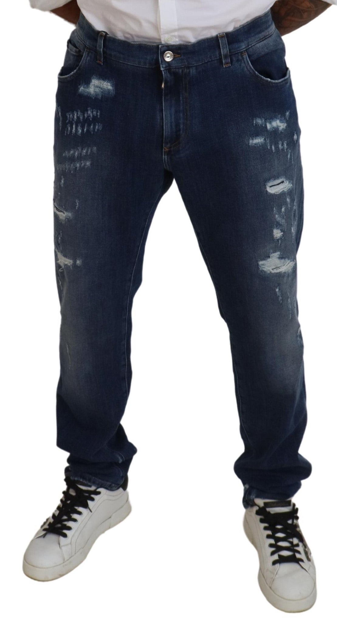 Dolce & Gabbana Elegante Skinny Blue Jeans