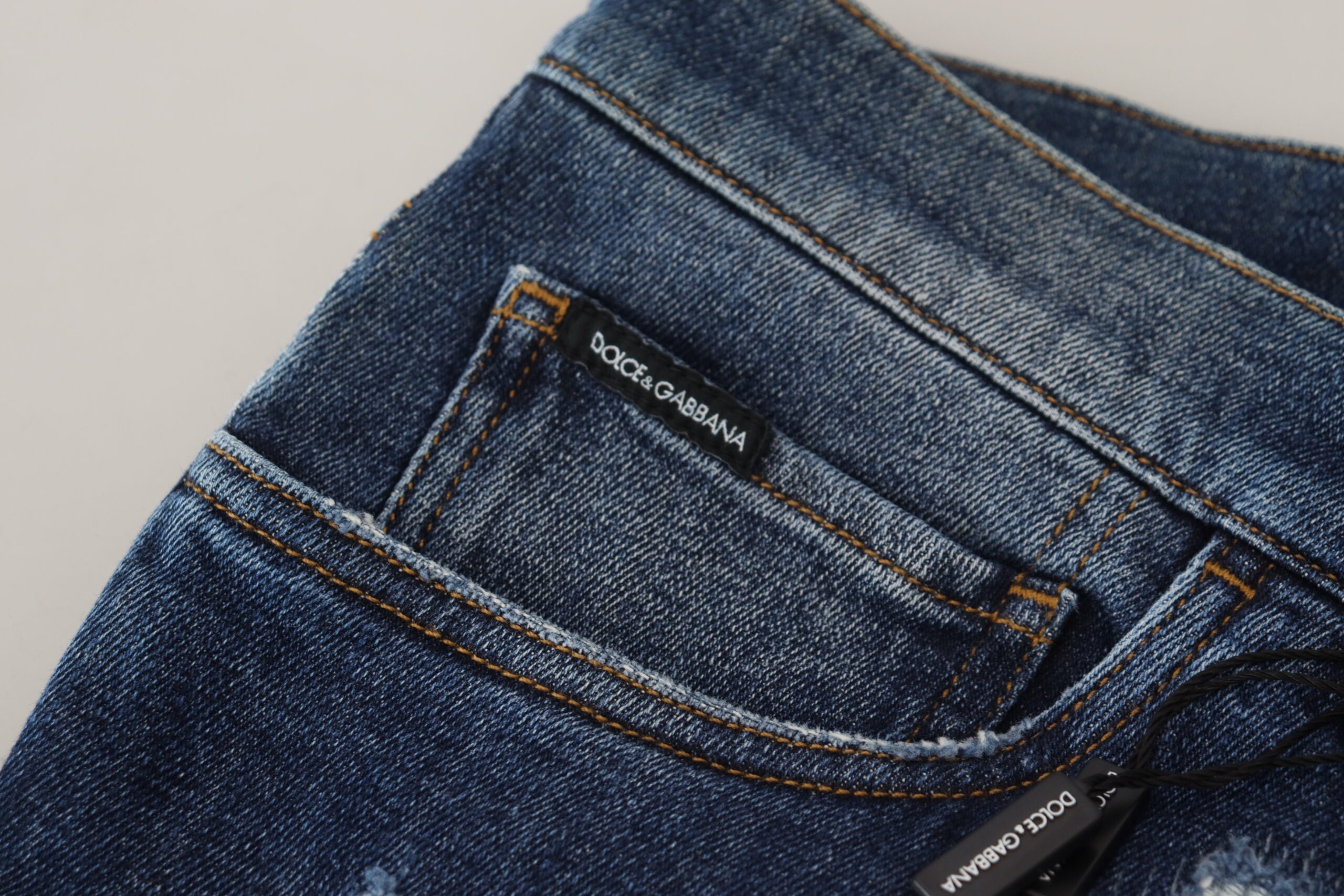 Dolce & Gabbana Elegante Skinny Blue Jeans
