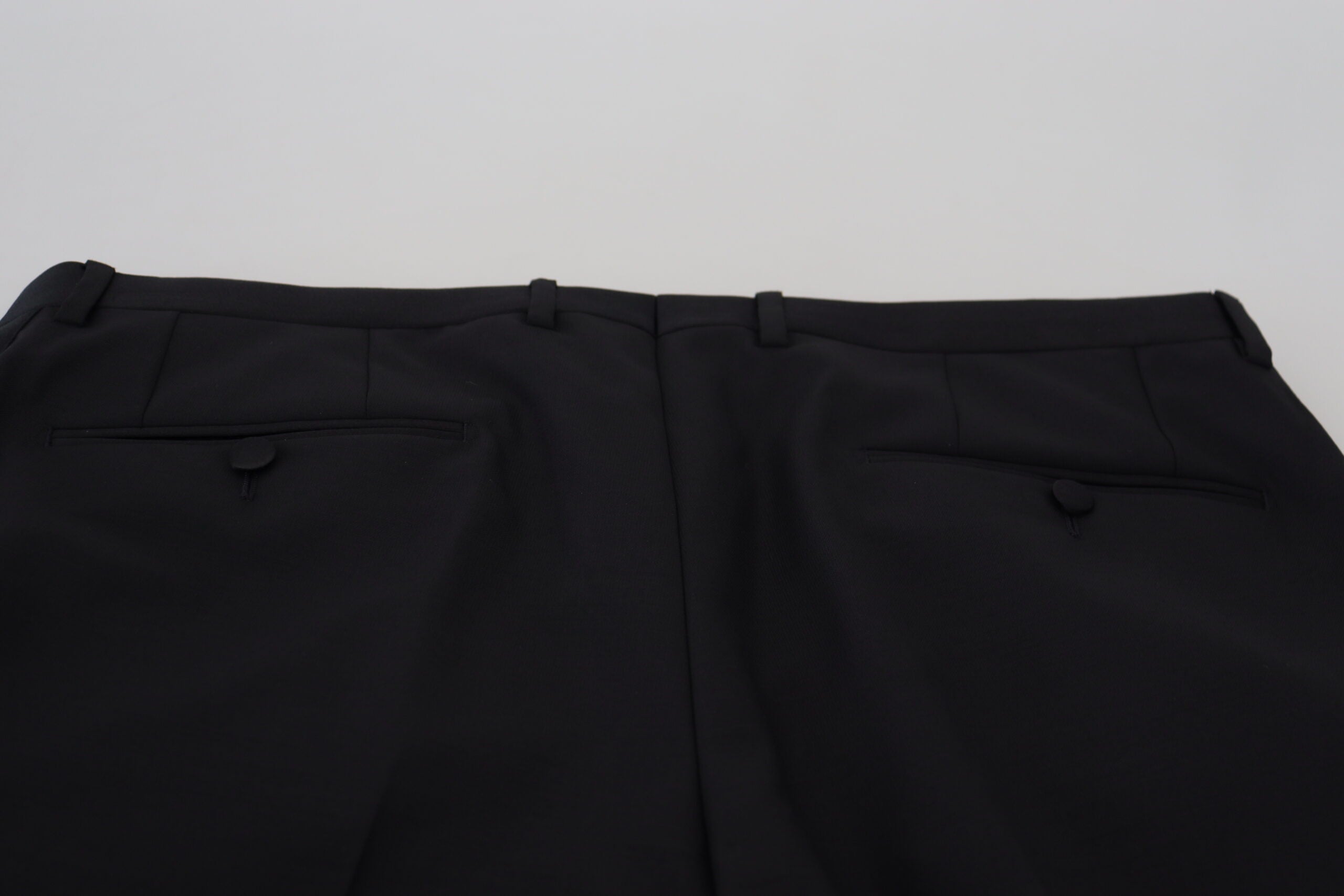 Dolce & Gabbana Elegante schwarze Anzughose aus Schurwollmischung