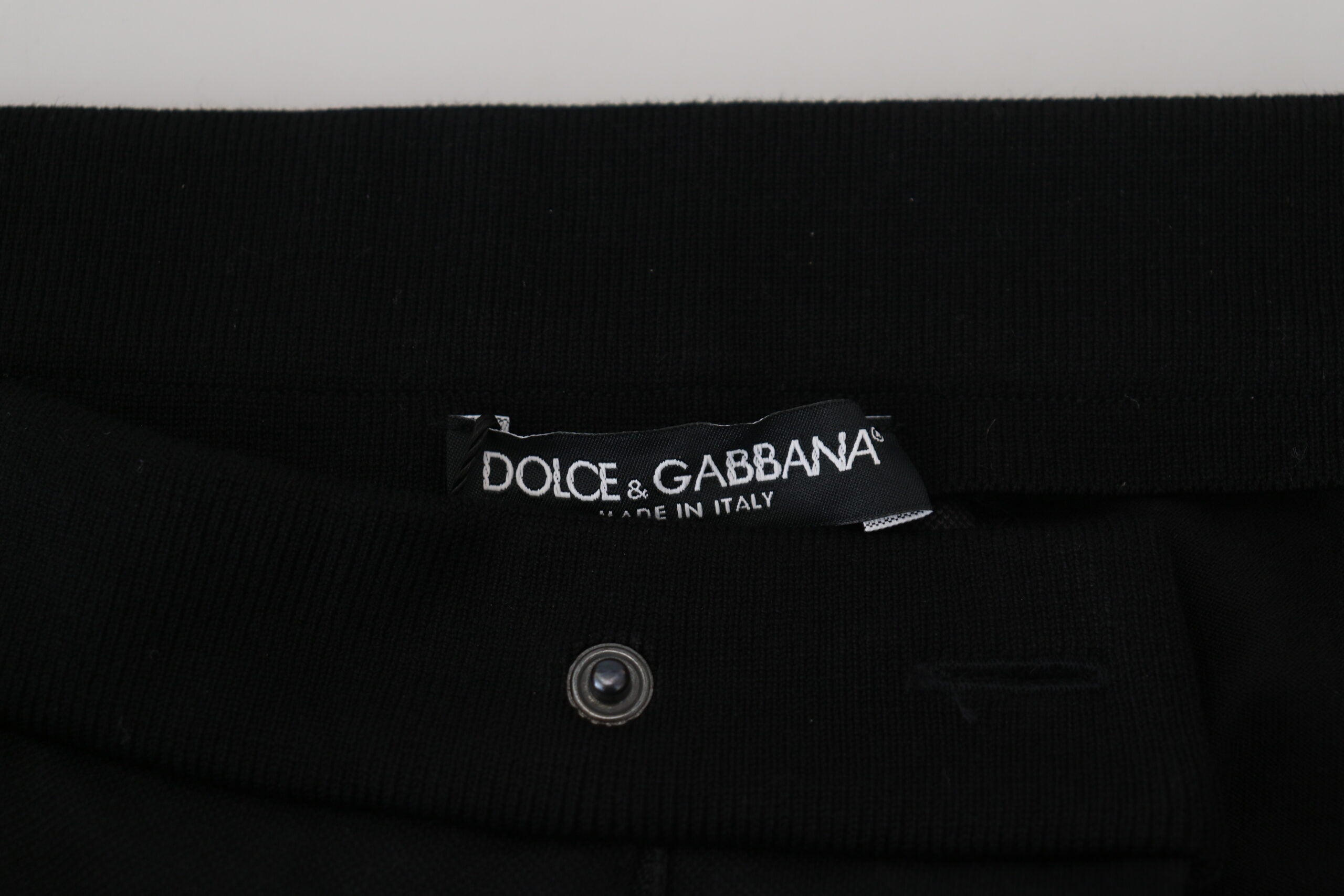 Dolce & Gabbana – Elegante schwarze Jogginghose aus luxuriöser Wollmischung