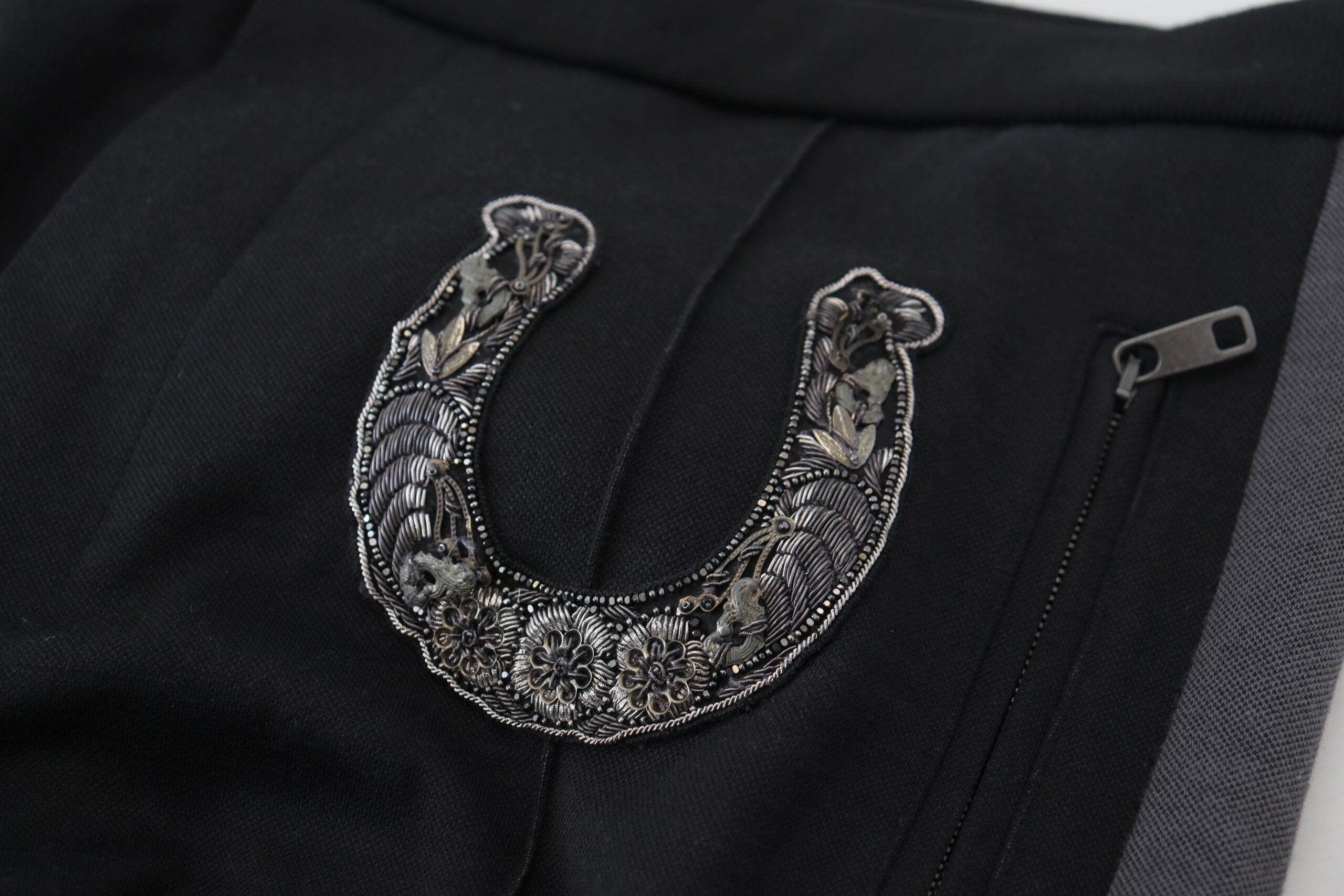 Dolce & Gabbana – Elegante schwarze Jogginghose aus luxuriöser Wollmischung