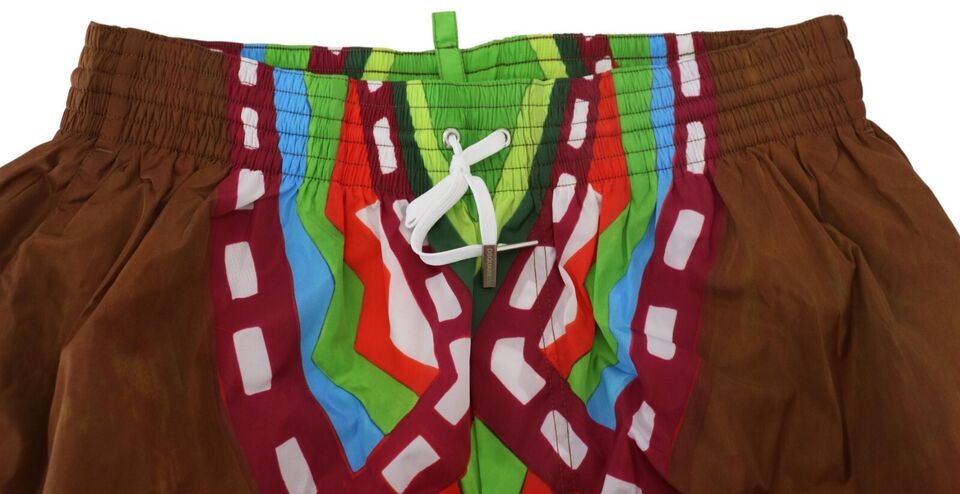 Pantaloni scurți de baie Dsquared² cu imprimeu multicolor, stil boxer