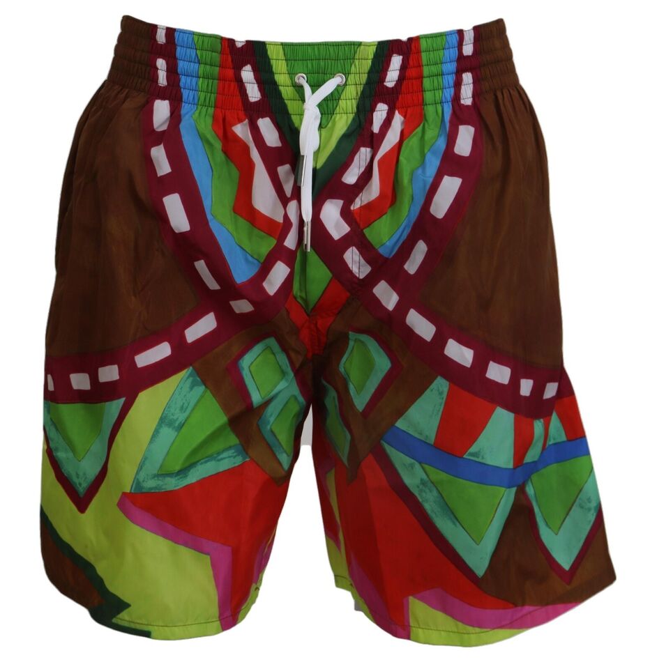 Pantaloni scurți de baie Dsquared² cu imprimeu multicolor, stil boxer