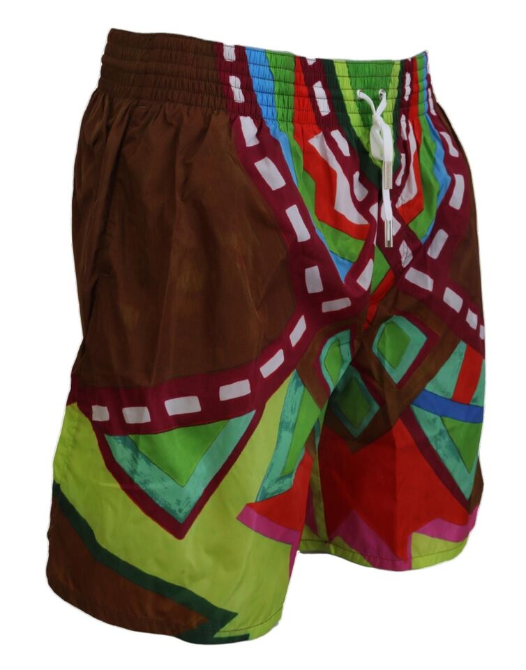 Pantaloni scurți de baie Dsquared² cu imprimeu multicolor, stil boxer
