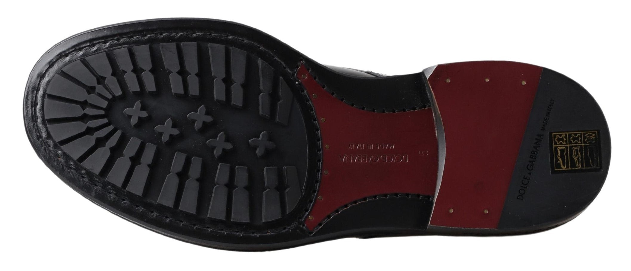Dolce & Gabbana Elegante schwarze Leder-Herrenstiefel