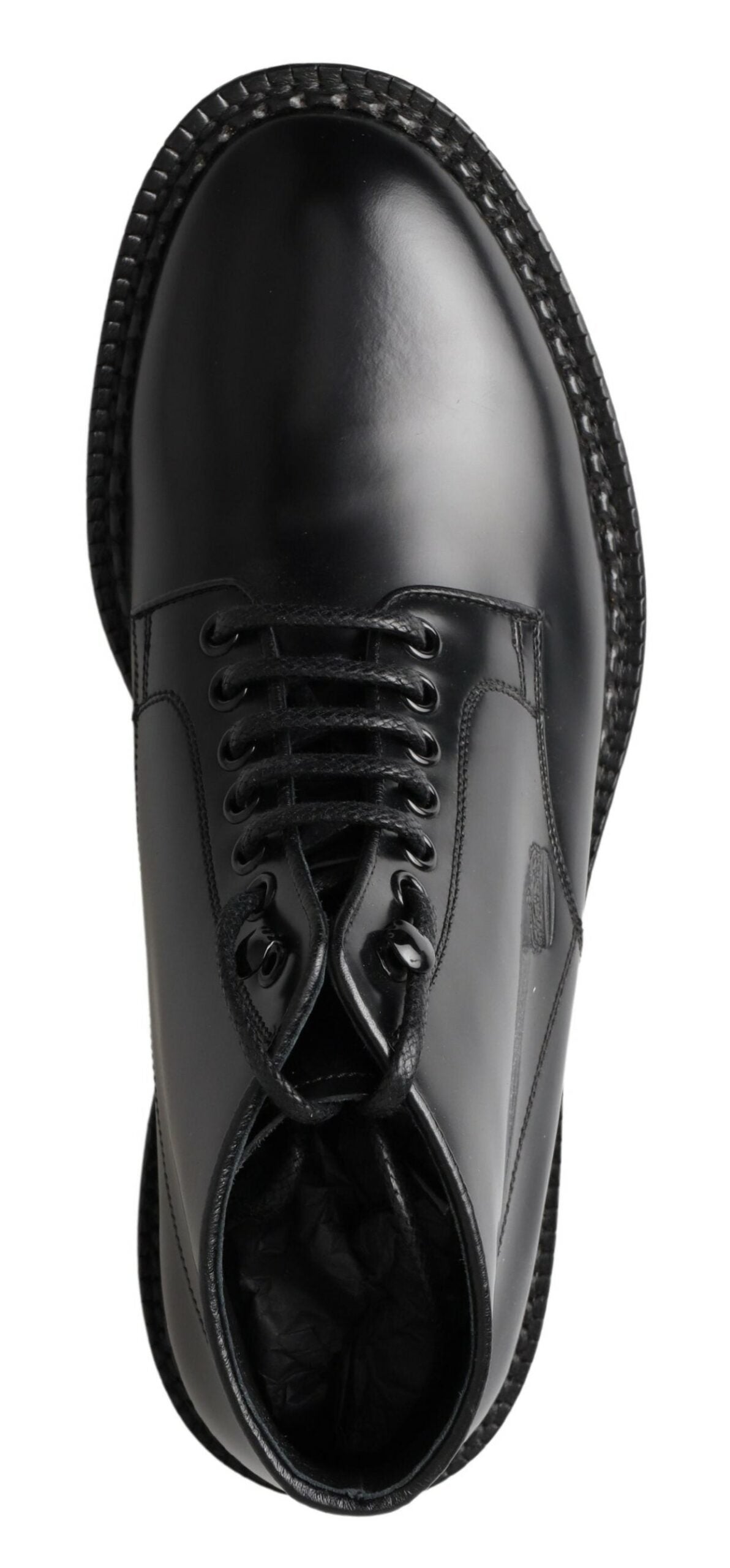 Dolce & Gabbana Elegante schwarze Leder-Herrenstiefel