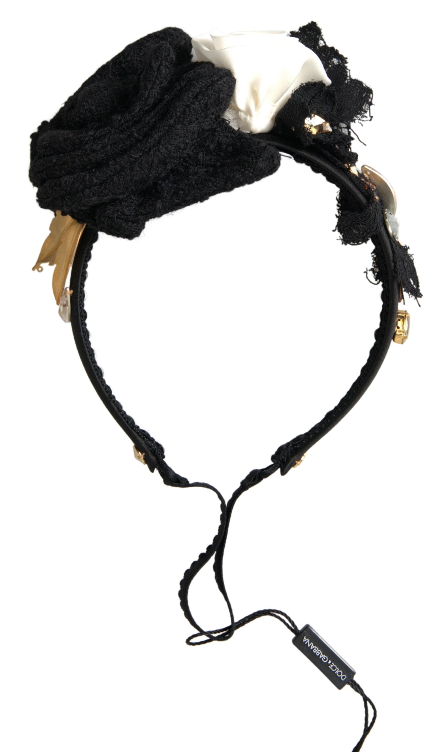 Diademă elegantă din mătase cu cristale Dolce & Gabbana
