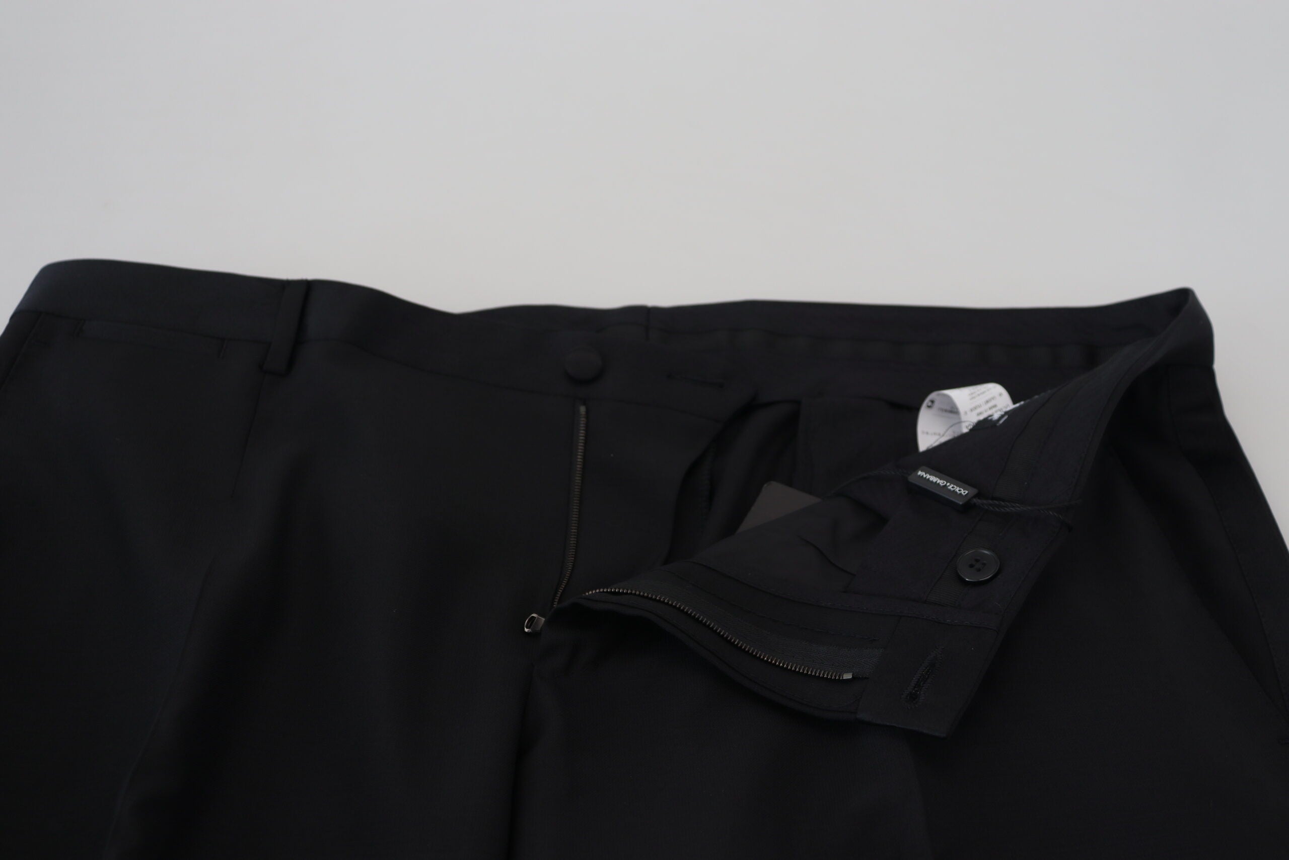 Dolce & Gabbana Elegante Slim Fit-Anzughose in Schwarz