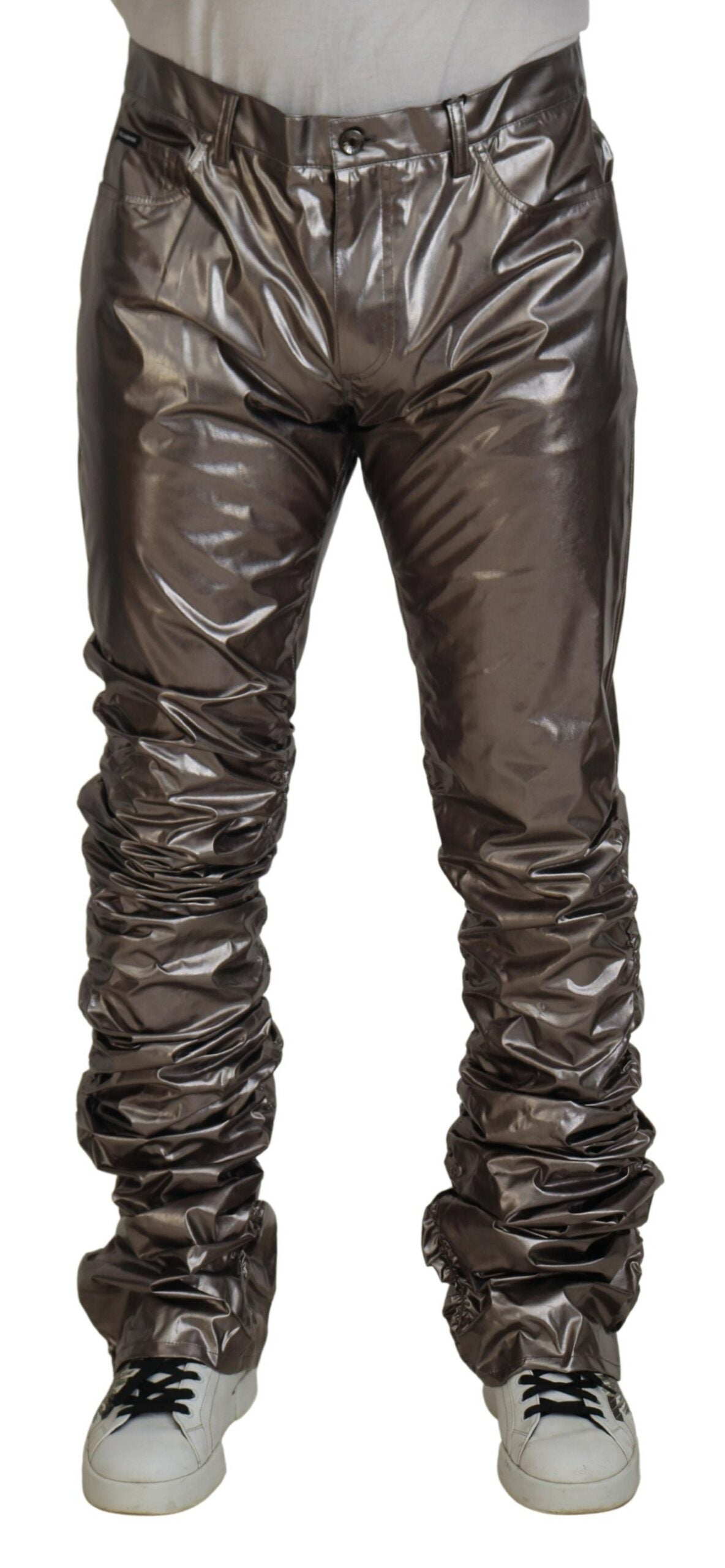 Dolce & Gabbana Metallic Silber Freizeithose