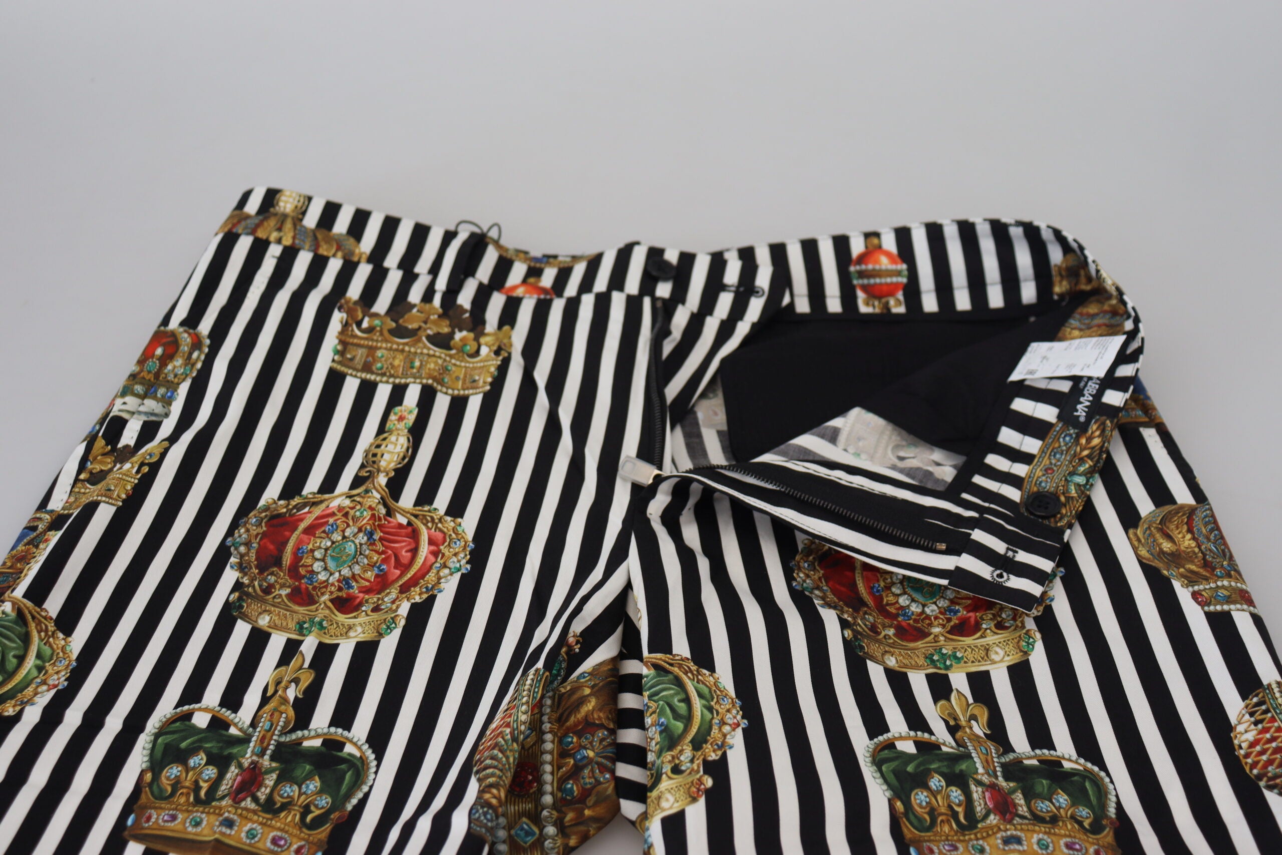 Pantaloni chino eleganți cu dungi aurii Dolce & Gabbana
